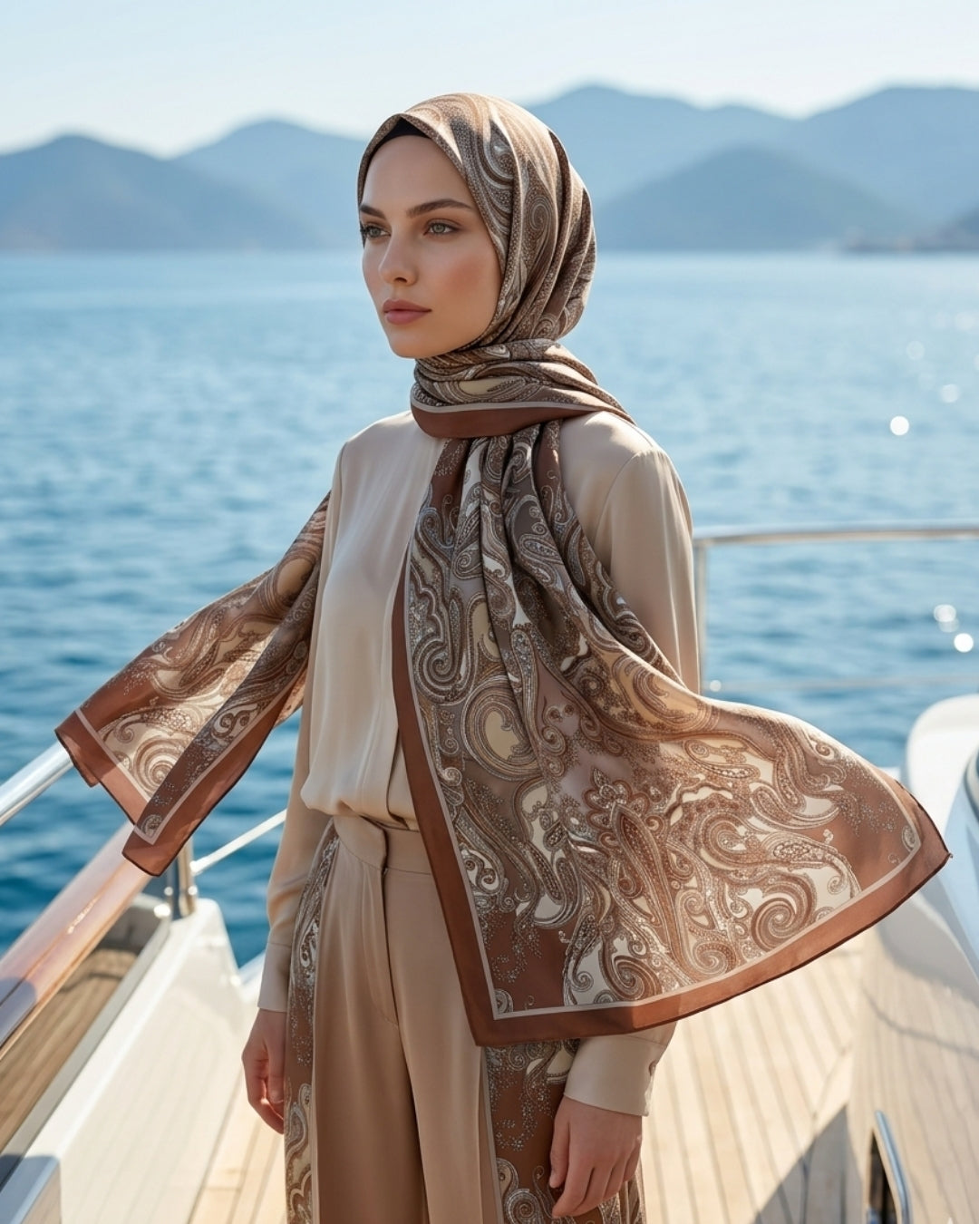 Heritage Gazel Şal - Kahverengi
