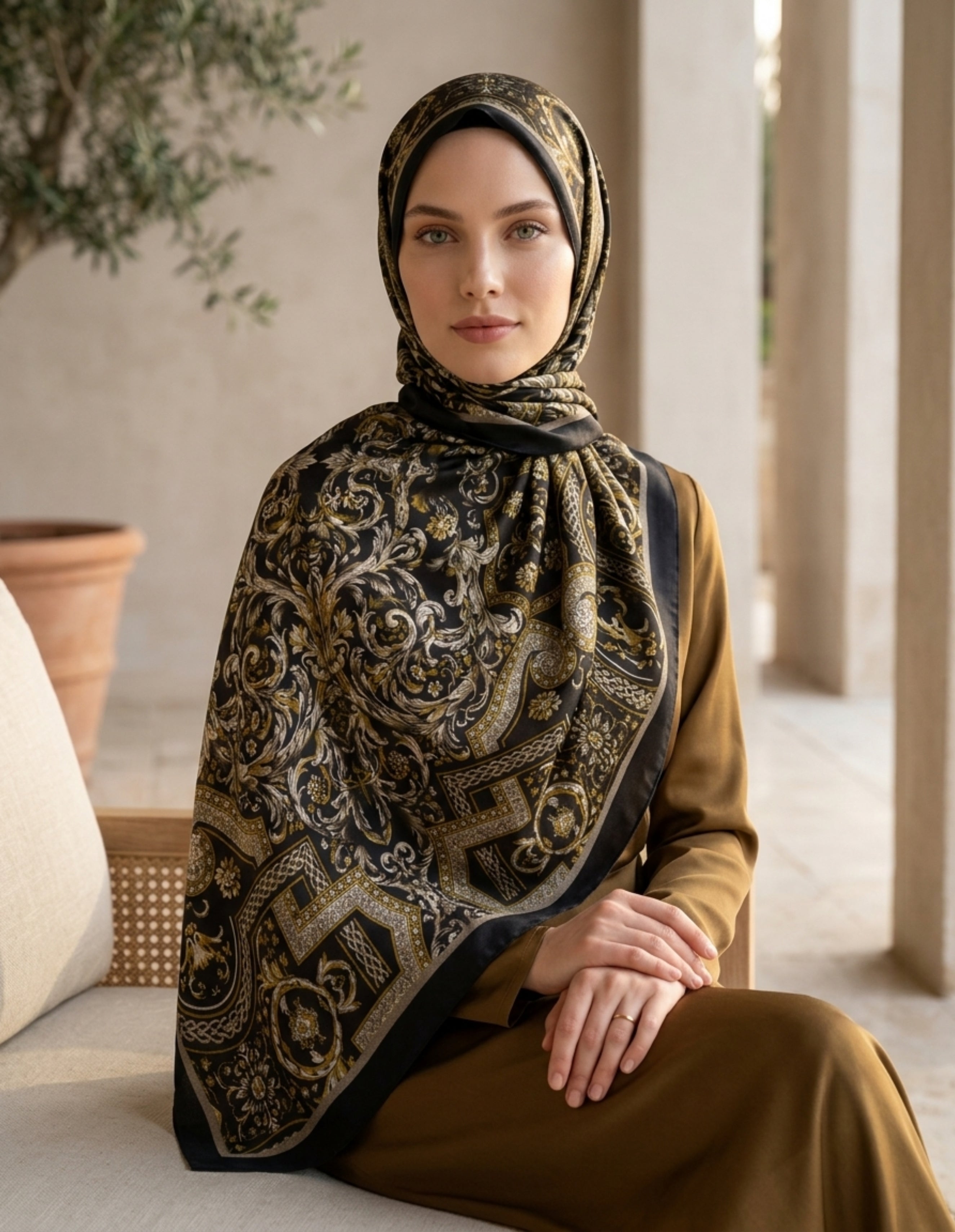 Celebrity Celestial Şal Siyah Gold – Zarif Işıltı