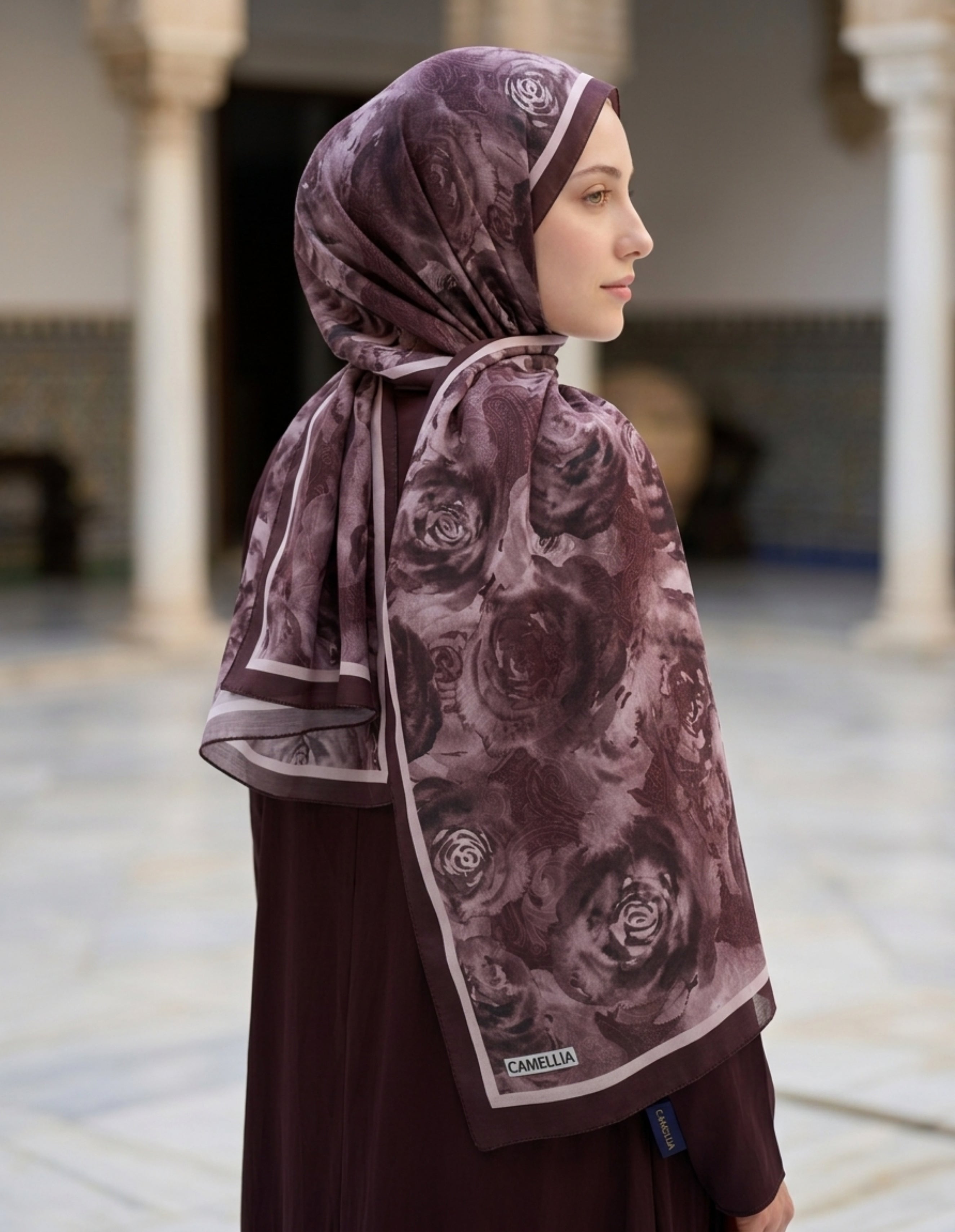Rossa Desen Soft Şal Mor | Zarif ve Modern Seçim