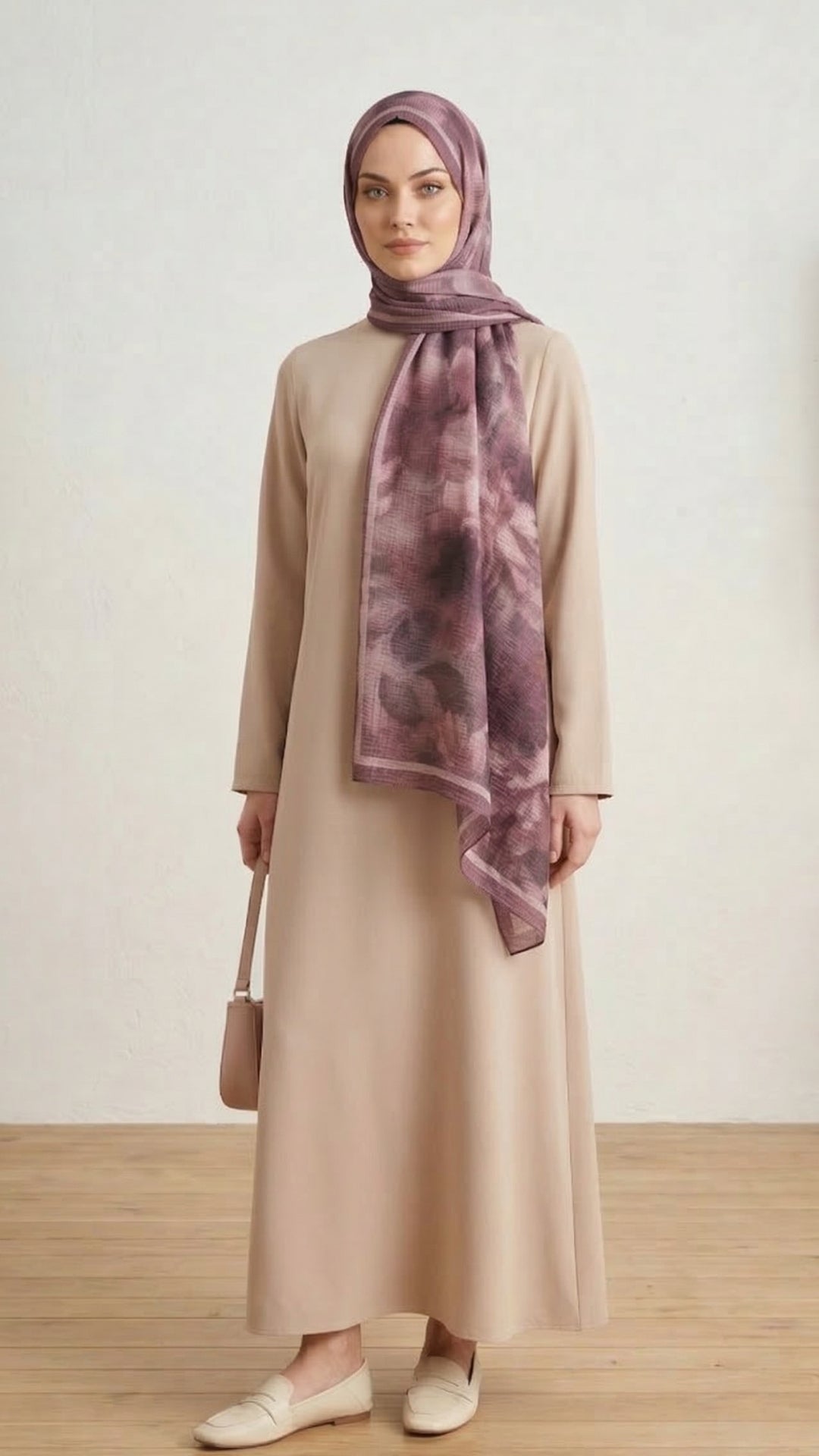 Frosted Bloom Müslin Şal Koyu Pembe nefes alan kumaş detayı