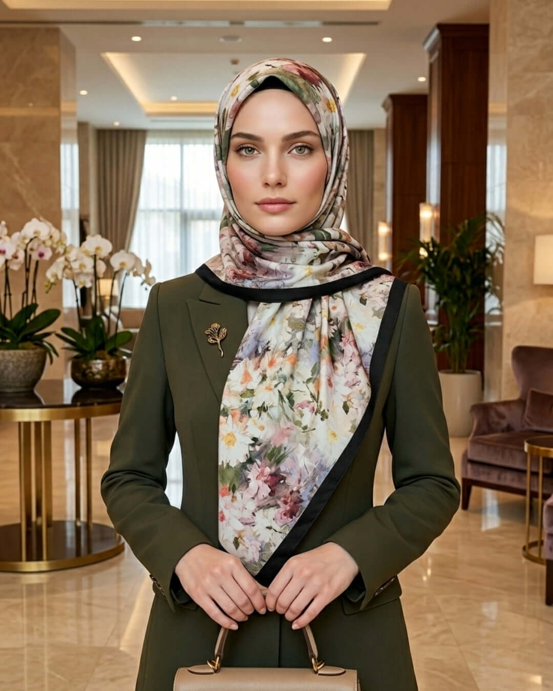 Desenli Bambu Kraş Şal Siyah Çiçekli kadın şal modeli