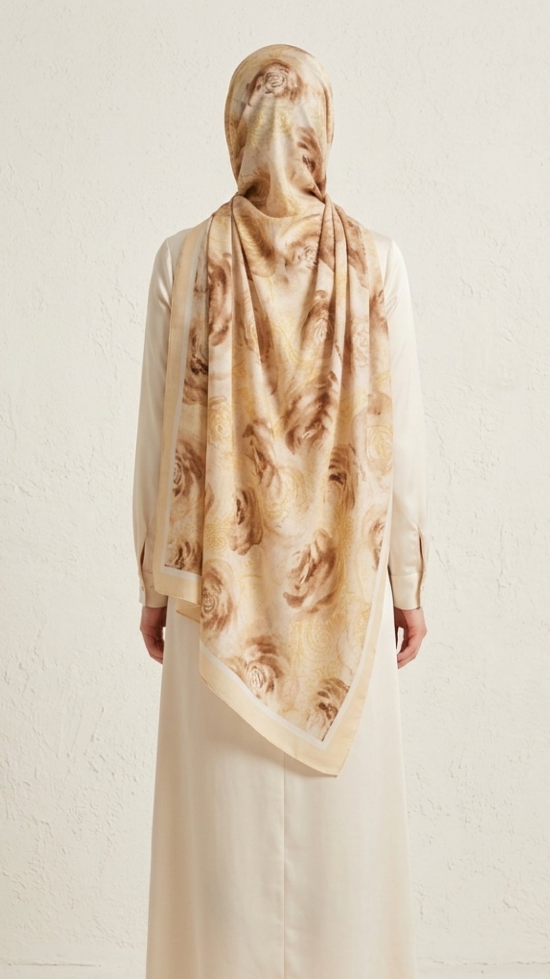 Rossa Desen Soft Şal Tereyağ Sarısı gül deseni detayları