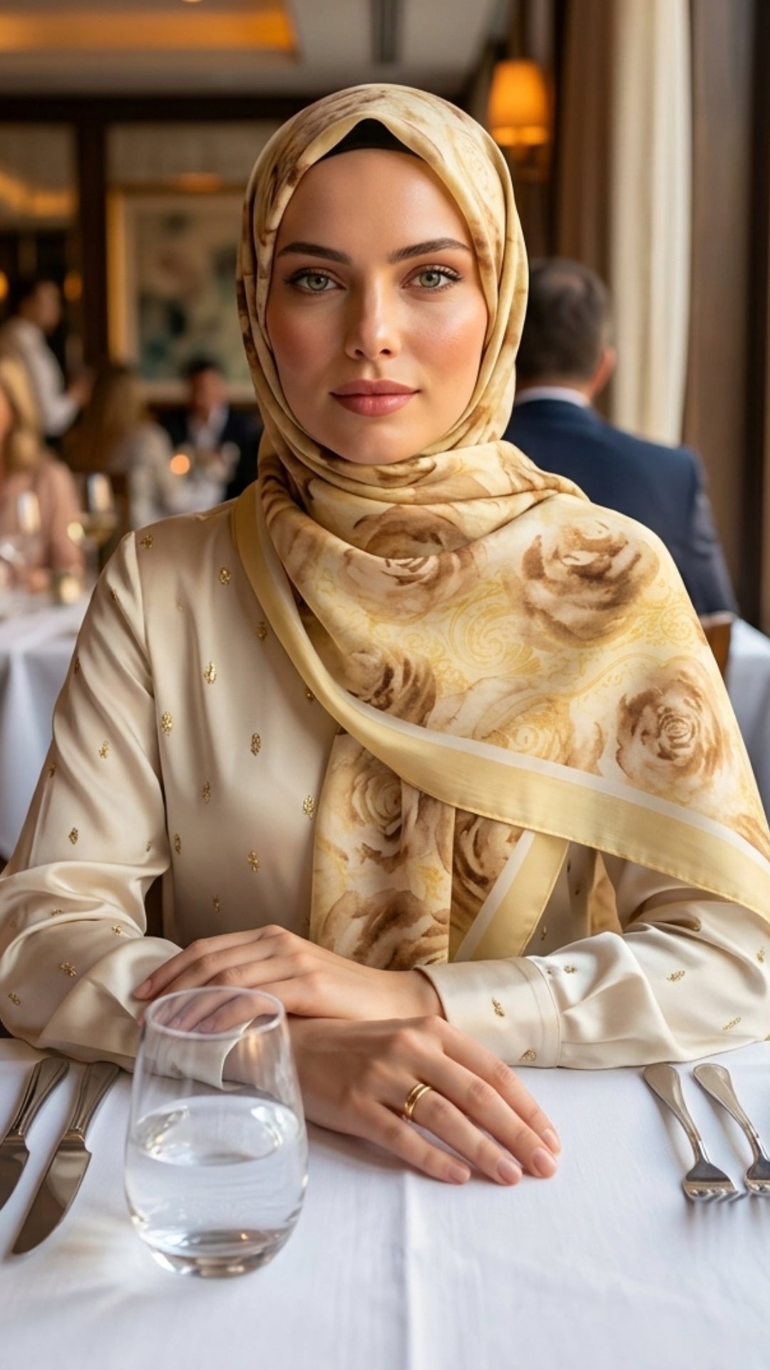 Rossa Desen Soft Şal Tereyağ Sarısı günlük kombin stili