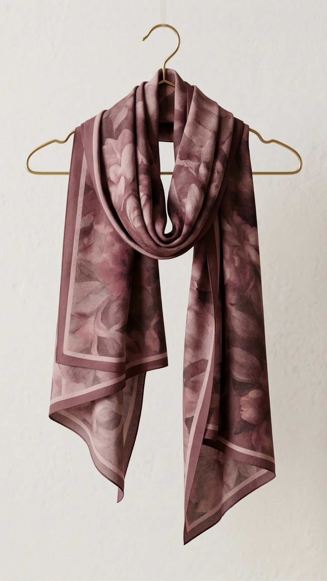 Frosted Bloom Müslin Şal Koyu Pembe arkadan bağlama stili