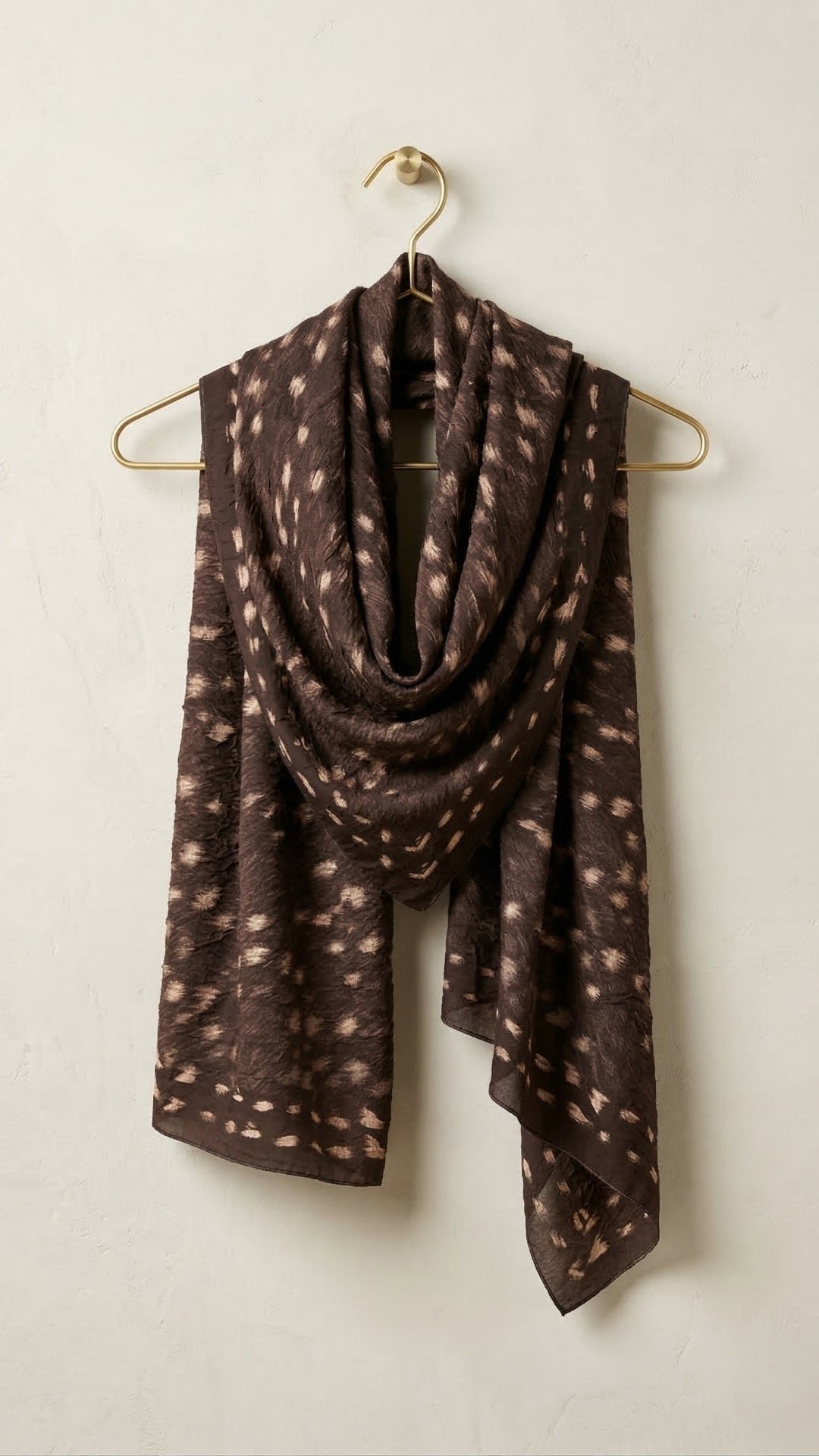 Bambi Kraş Şal Acı Kahve arkadan bağlama stili