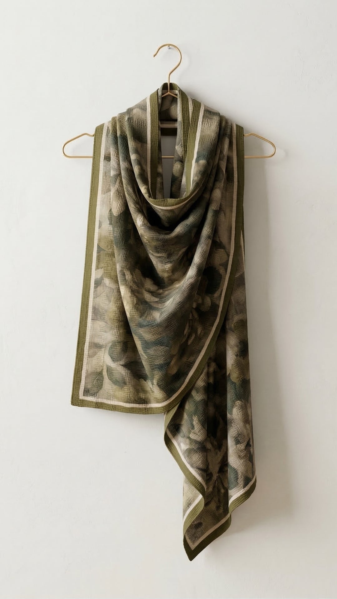 Frosted Bloom Müslin Şal Çağla günlük rahat kombin