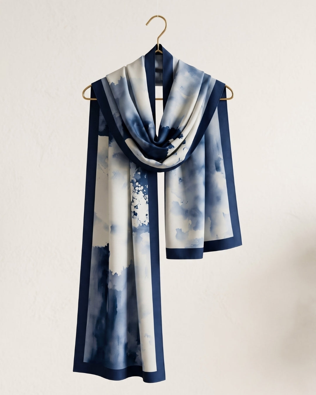 Batik Desenli Pamuk Soft Şal Lacivert Batik modern ve minimalist tasarım