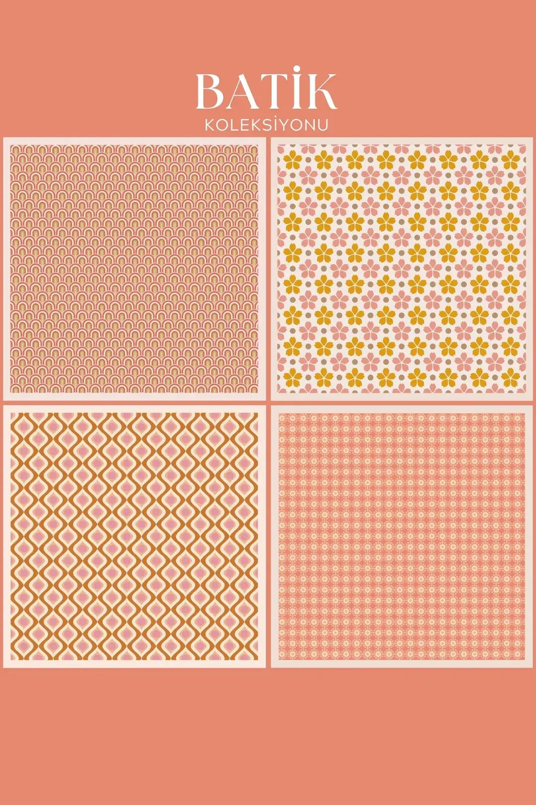 Batik Eşarp Koleksiyonu etnik desenli şık kare eşarp
