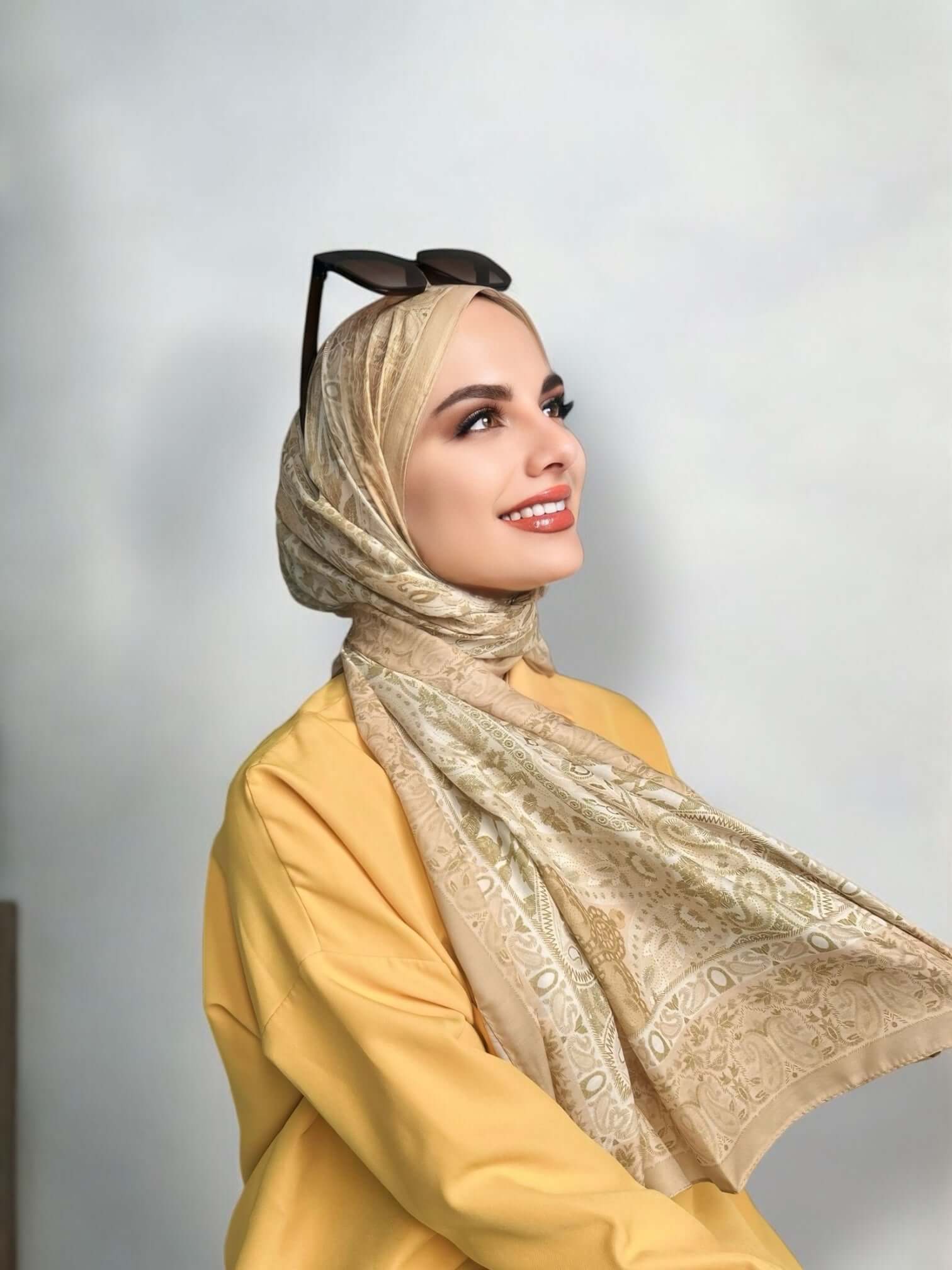 Vela Desen Soft Şal - Tereyağ Sarısı