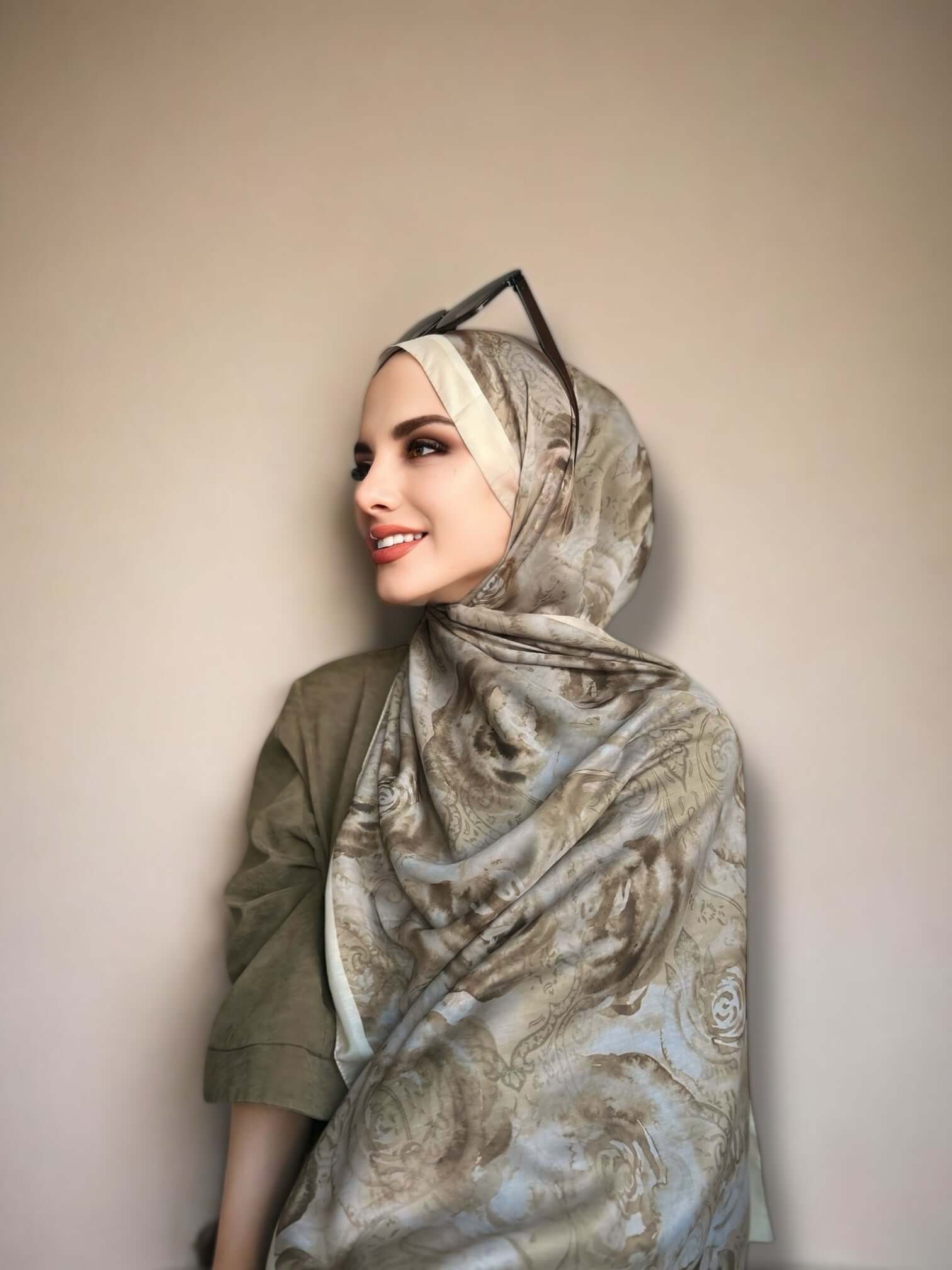 Rossa Desen Soft Şal - Bej