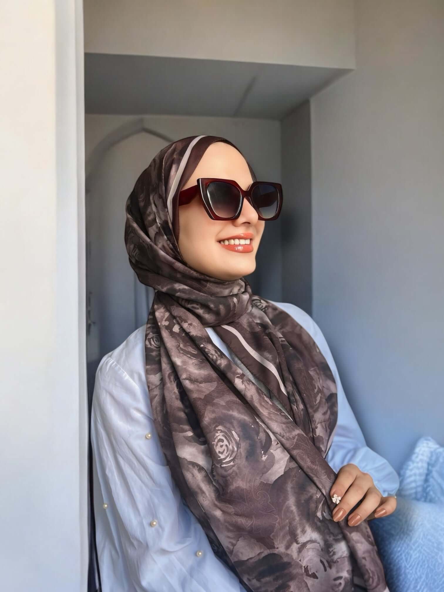 Rossa Desen Soft Şal - Mor