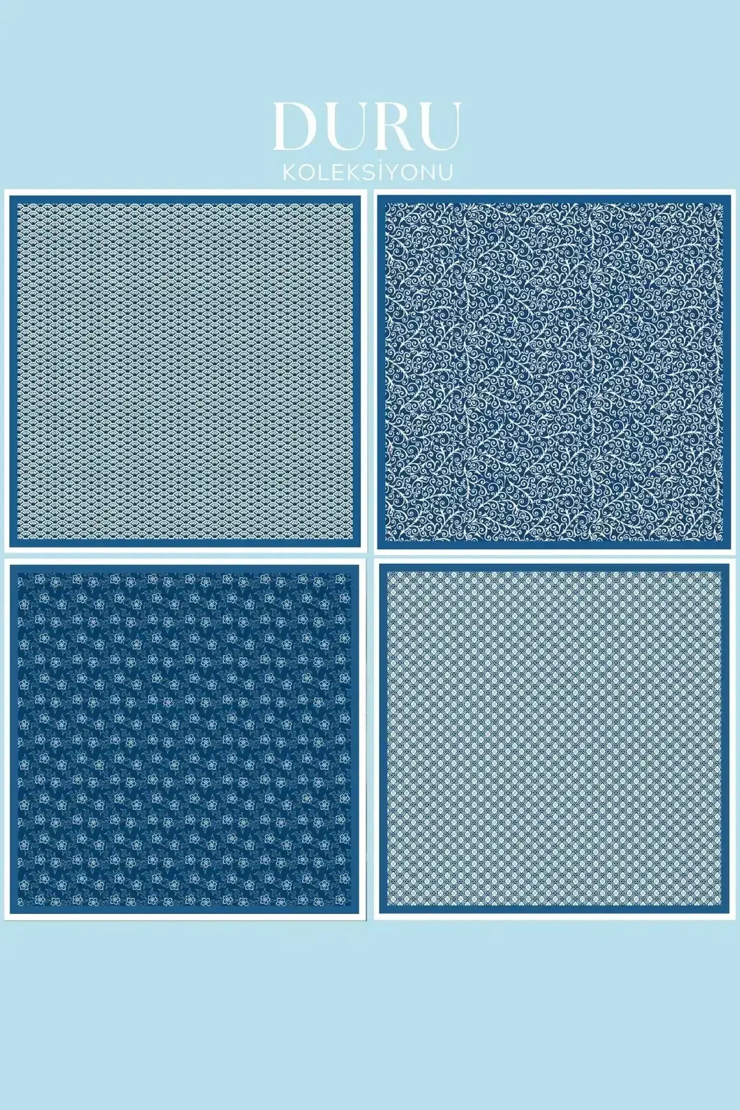 Duru Eşarp Koleksiyonu zarif tasarımlı kare eşarp