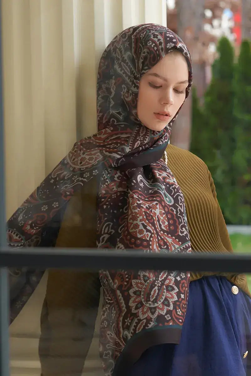 Heritage Visal Şal - Kahverengi