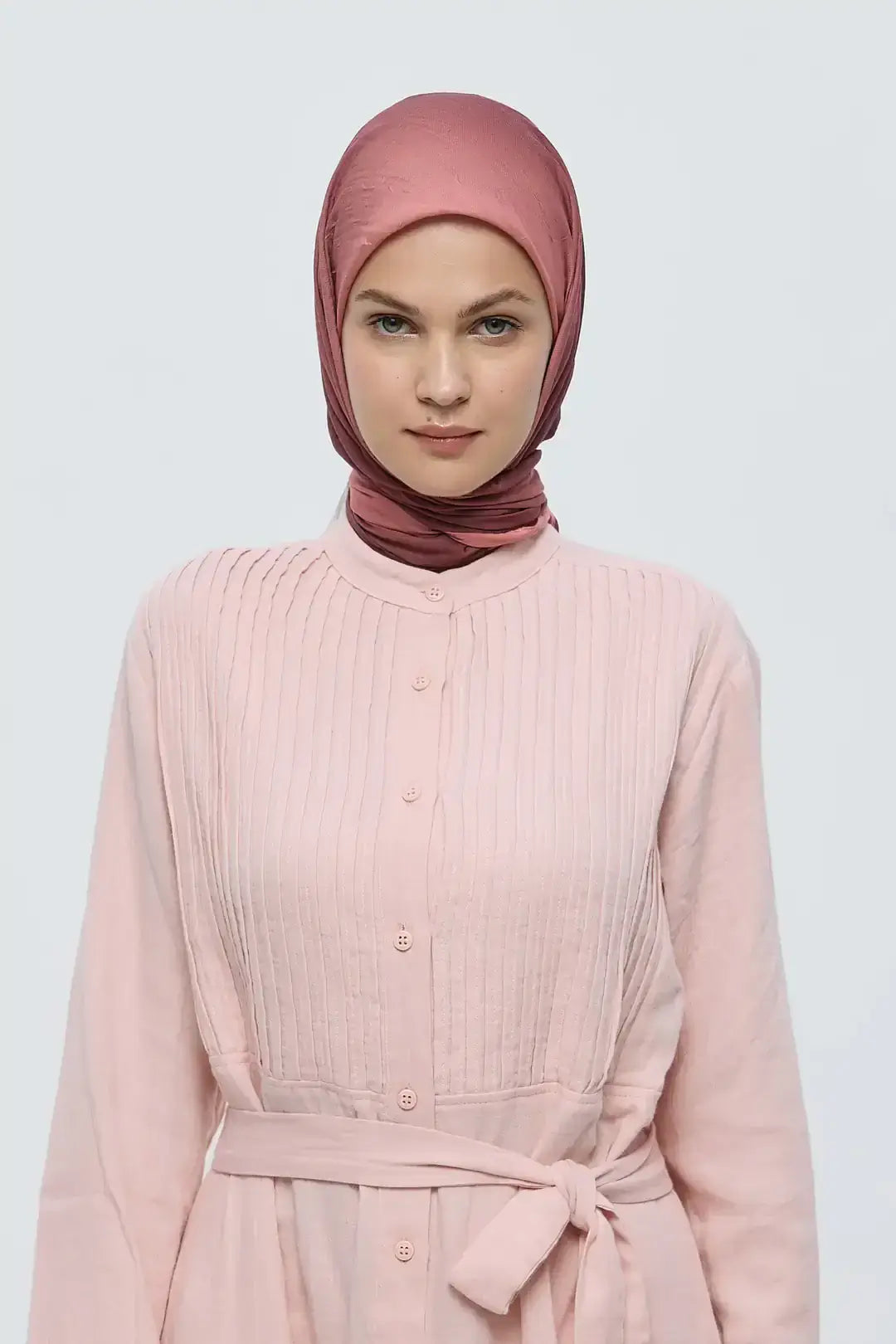 Bambu Eşarp Gül Kurusu önden görünüm