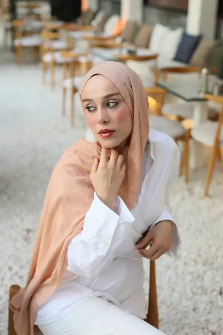 Nefes alabilen pamuklu Somon Neo Pamuk Şal ile şık stil önerisi