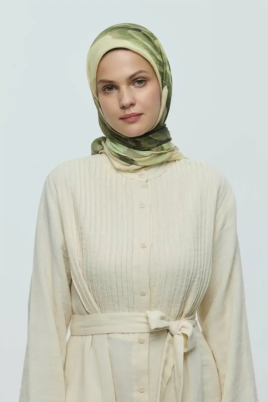 Bambu Eşarp Butter Yellow önden görünüm