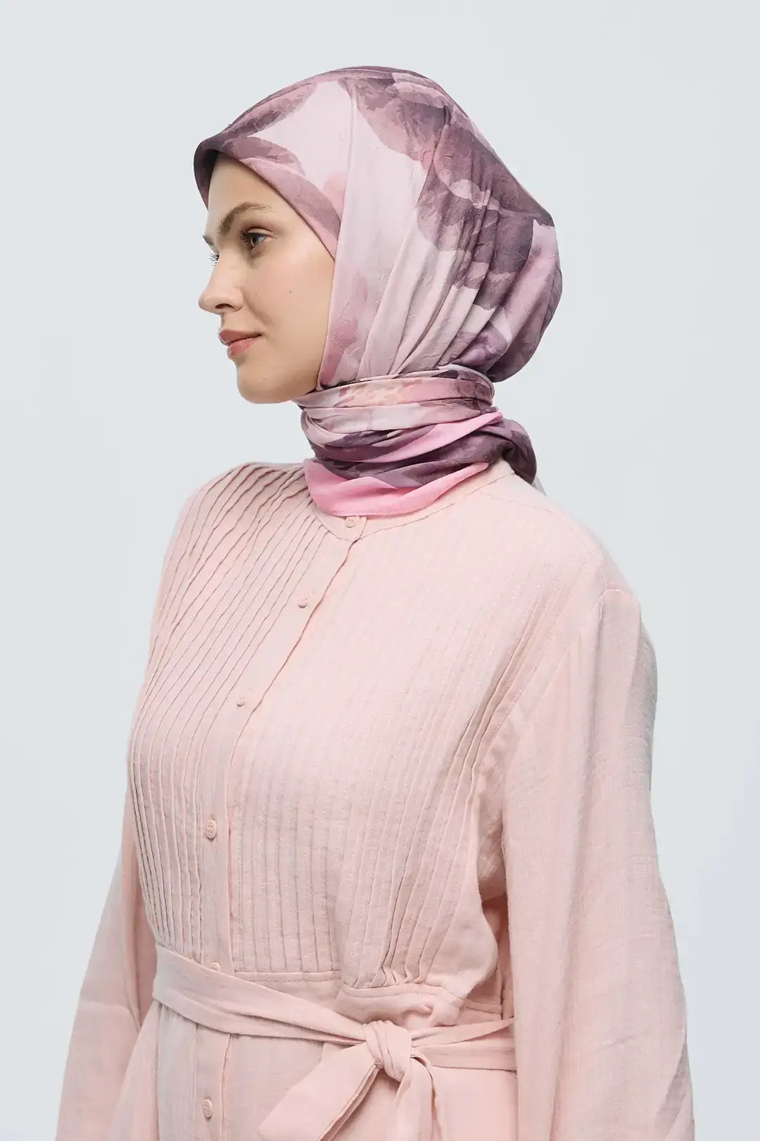 Bambu Eşarp Rosa Desen yakın plan bambu doku Pembe