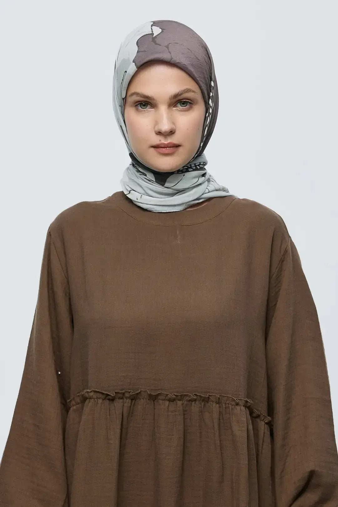 Bambu Eşarp Antik Bej önden görünüm