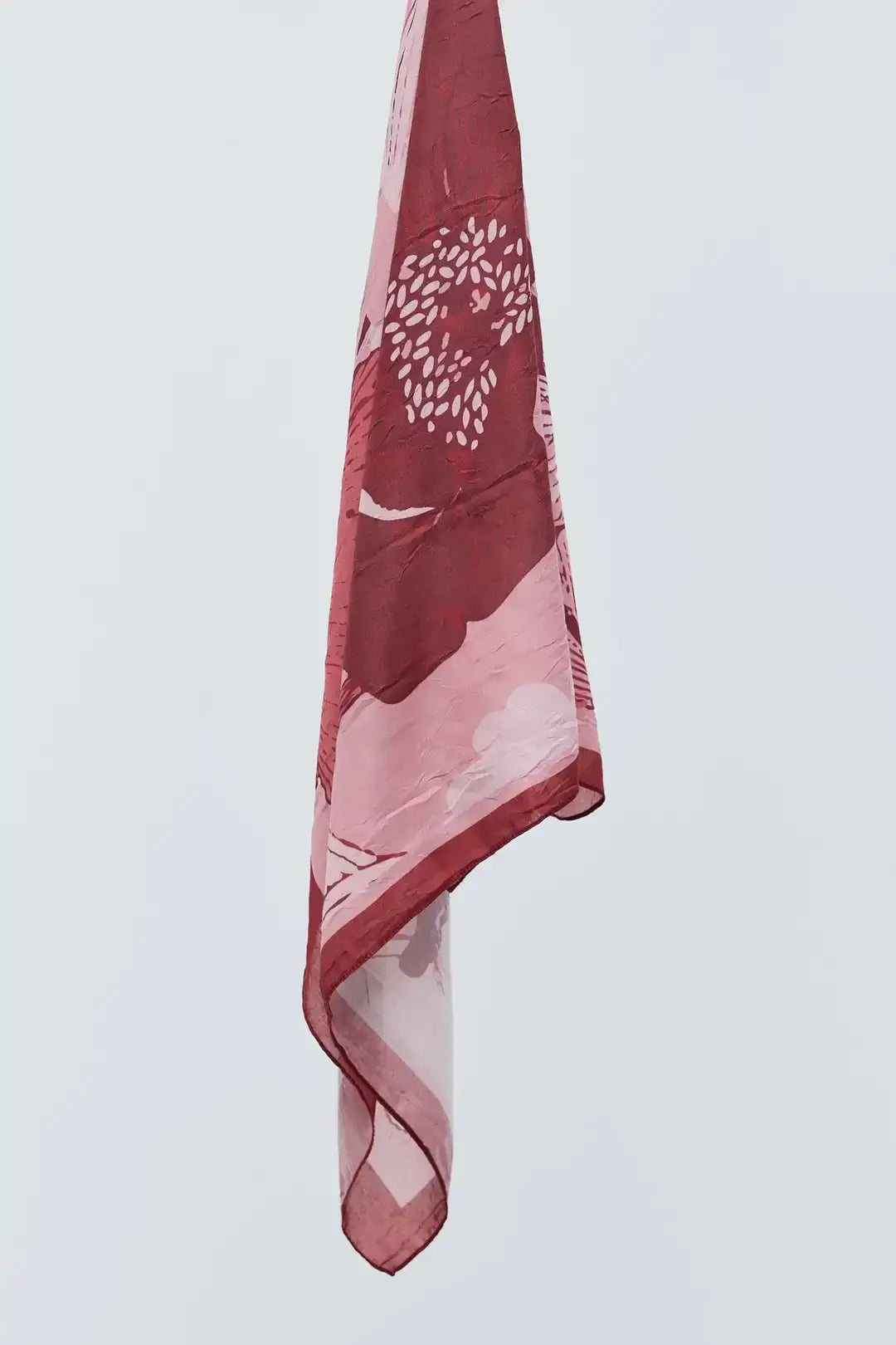 Bambu Eşarp kutulu gönderim sunumu Bordo