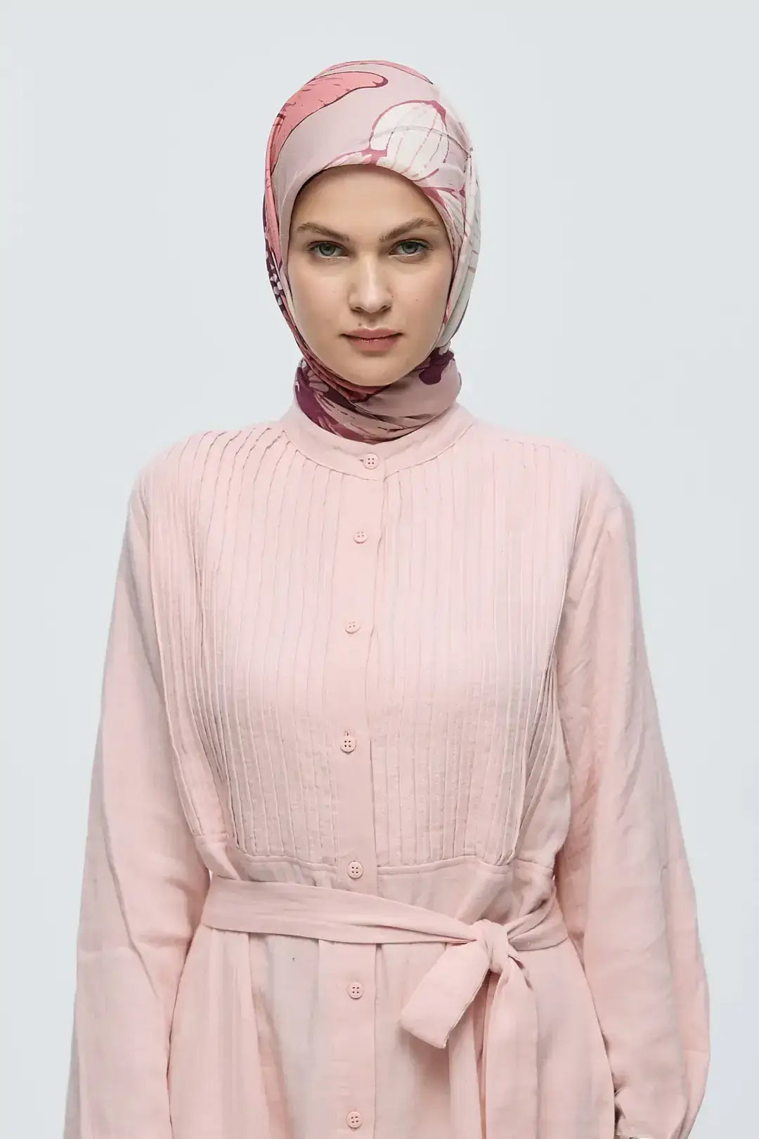 Bambu Eşarp Somon önden görünüm