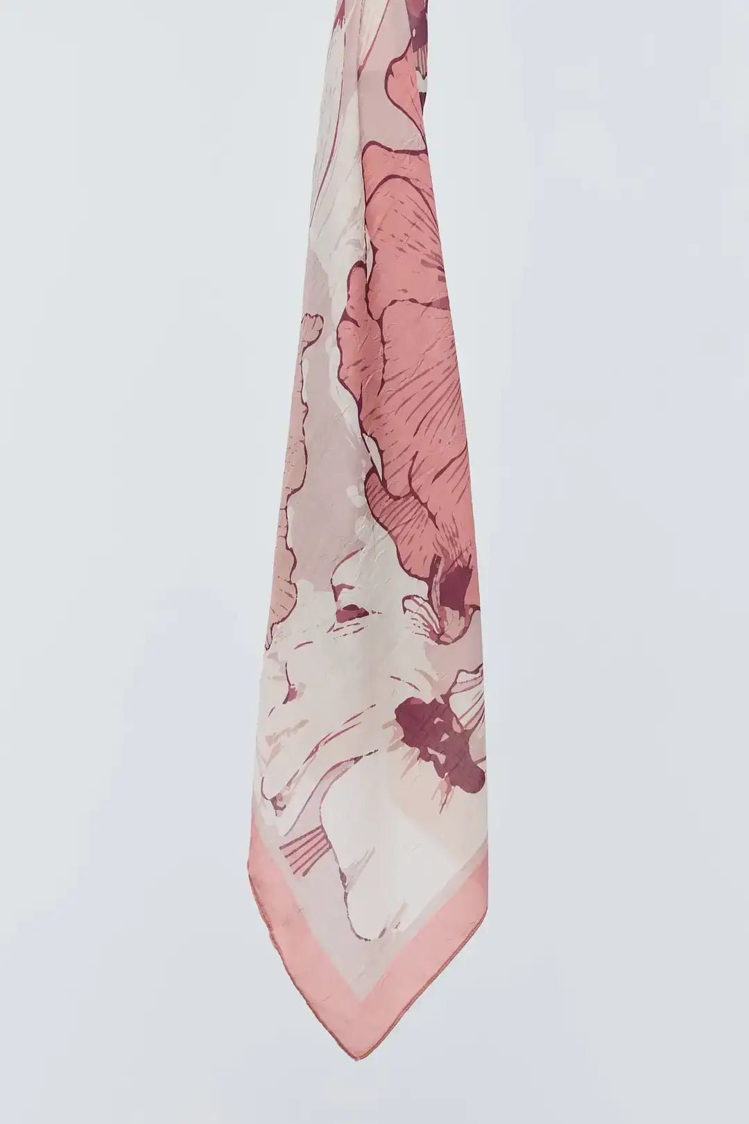 Bambu Eşarp kombin örneği Şakayık Desen Somon