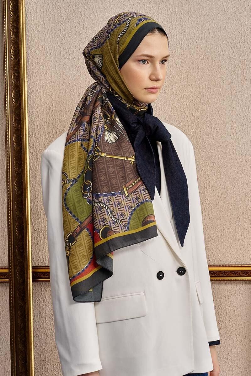 Celebrity Karte Şal Vizon pastel tonlarda kadın şal