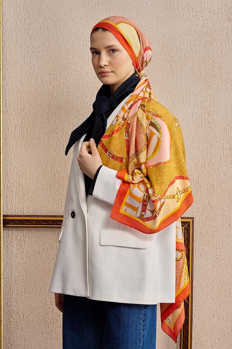 Celebrity Pietra Şal Turuncu zarif şal görseli