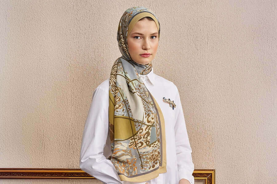 Desenli şal kombinleri ile günlük şıklığa canlı dokunuşlar