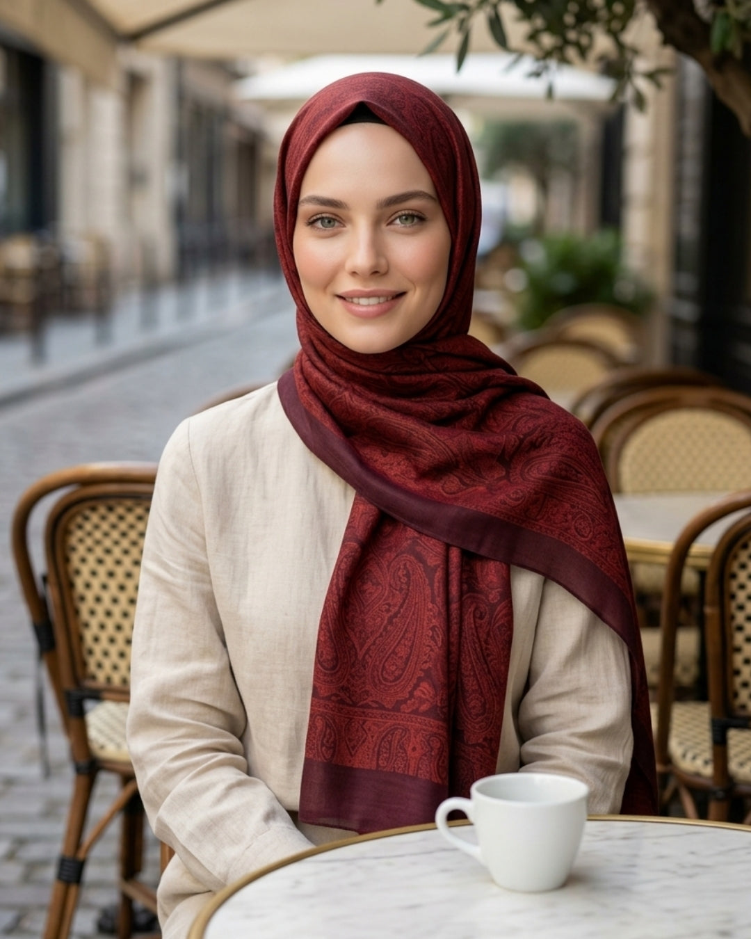 Heritage Saye Şal - Bordo