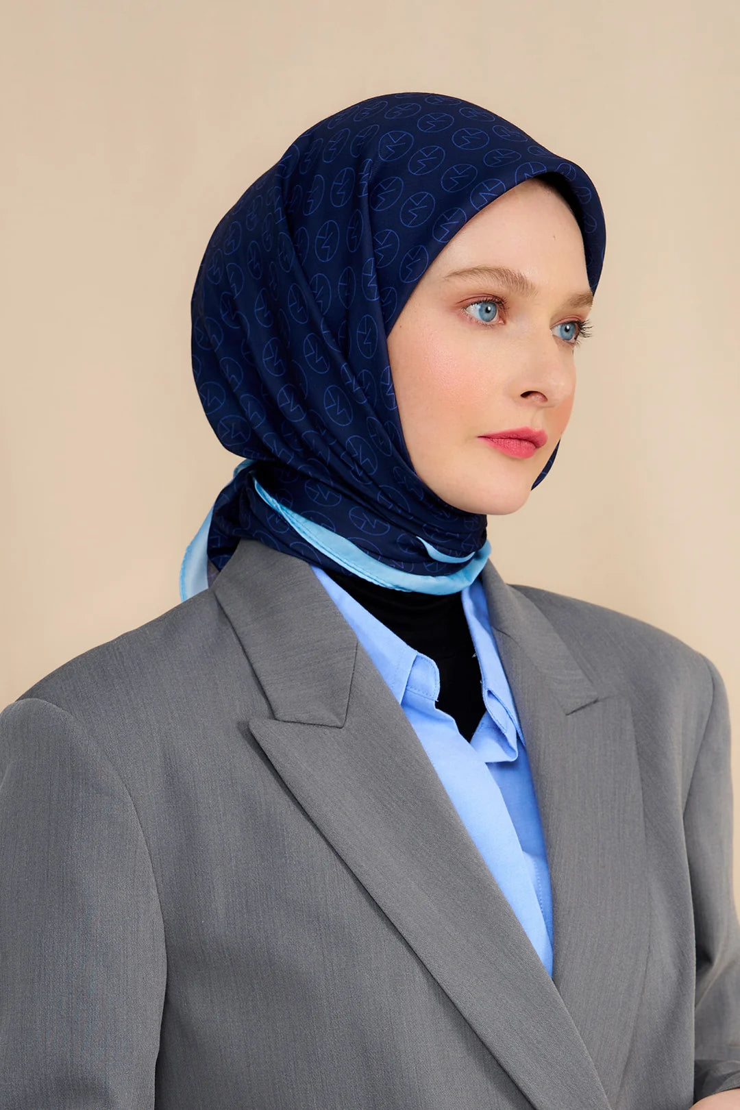 MK Pamuk Eşarp - Lacivert