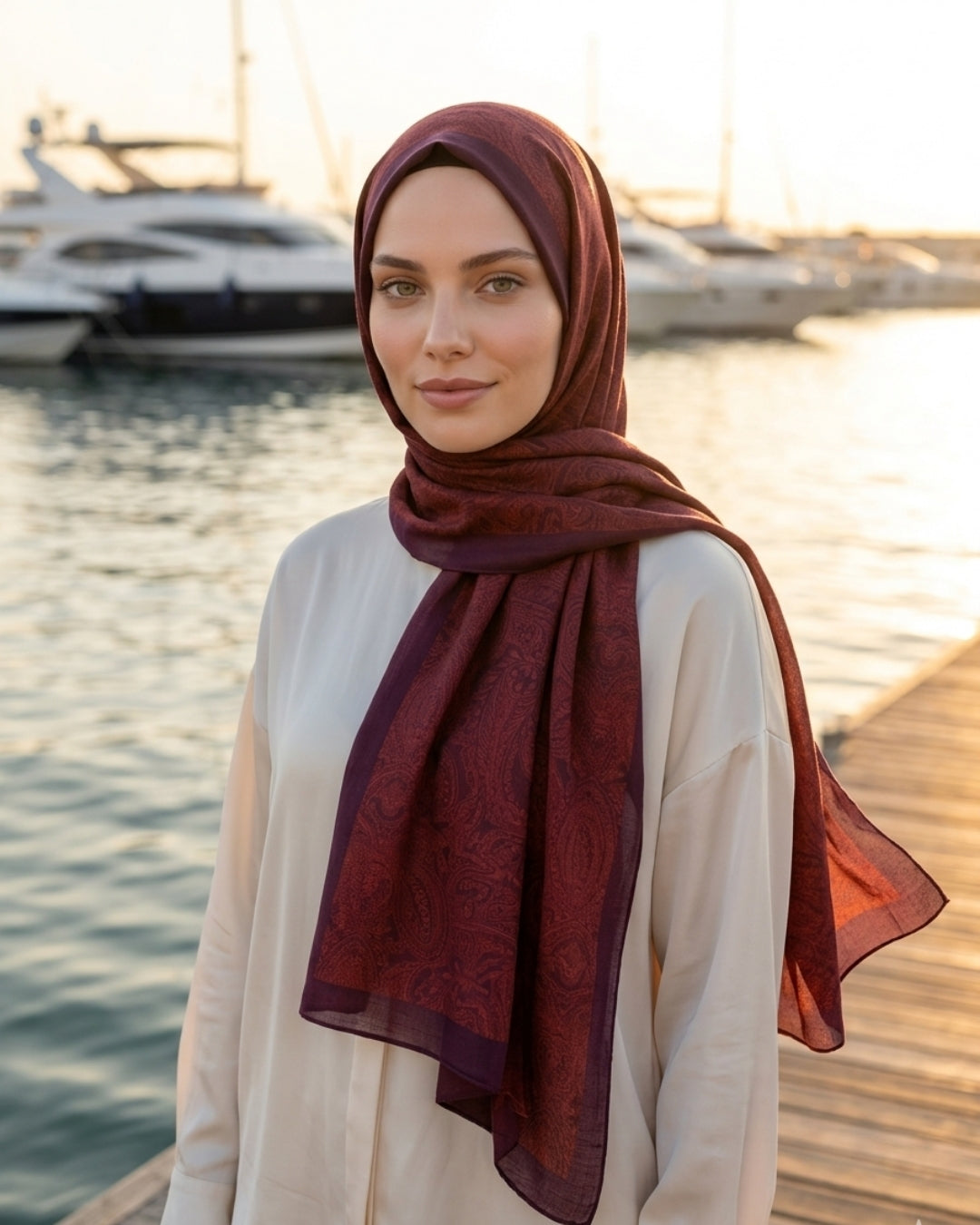Heritage Saye Şal - Bordo