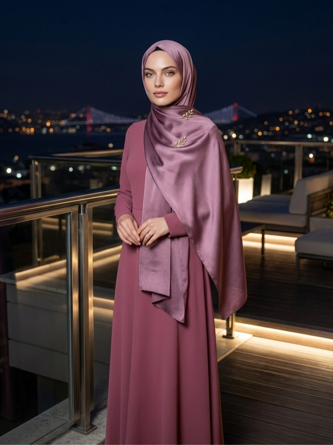 İdol Saten Janjan Şal Sirke | Işıltılı ve Farklı Stil