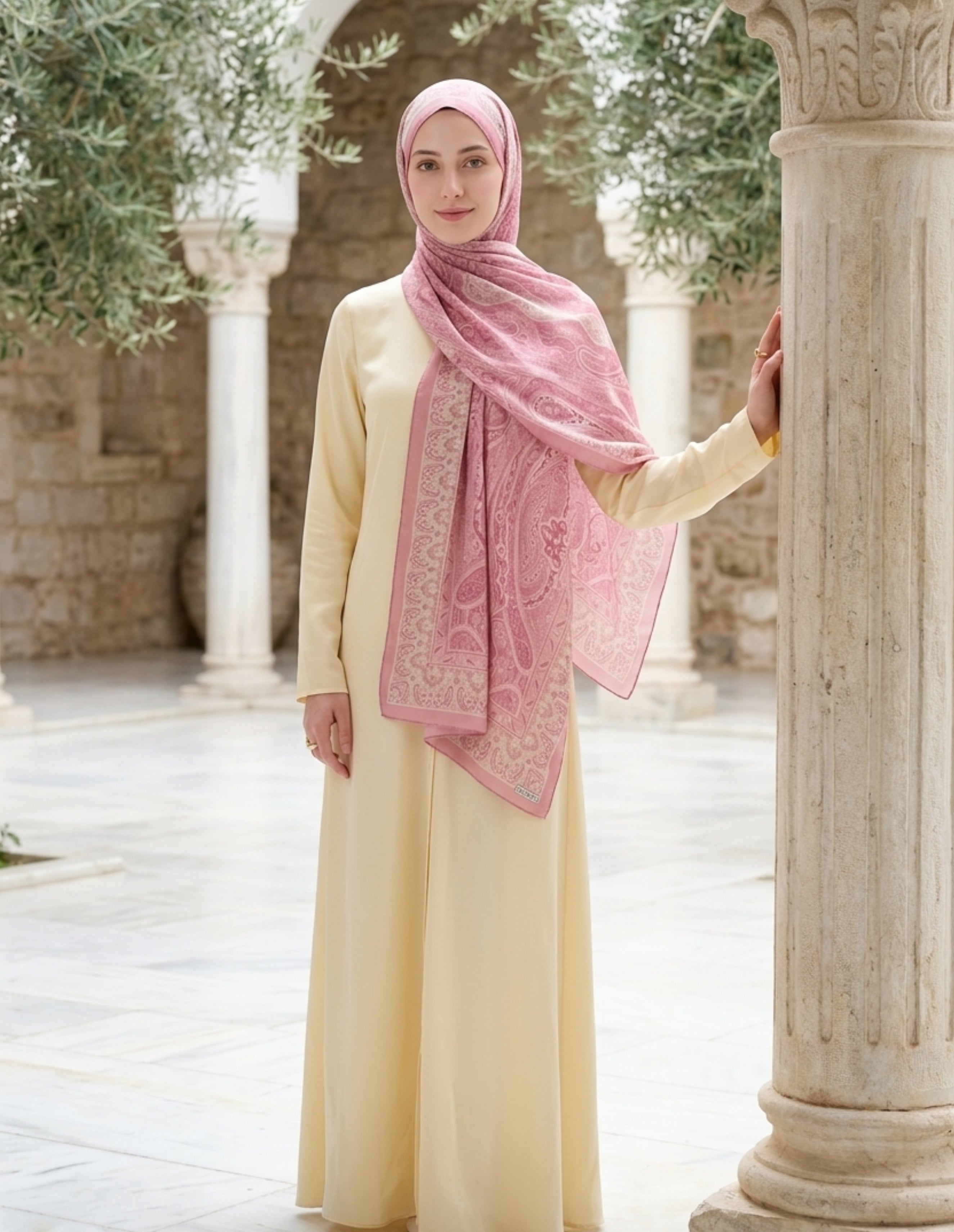 Vela Desen Soft Şal Pembe | Zarif ve Modern Seçim
