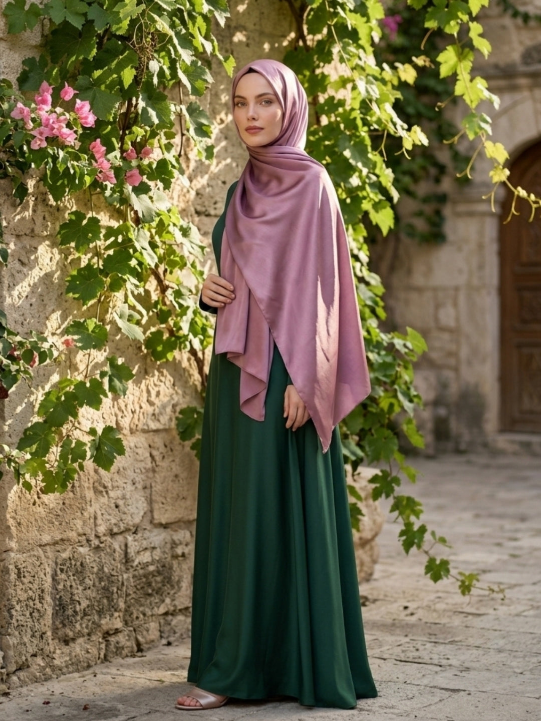 İdol Saten Janjan Şal Sirke | Işıltılı ve Farklı Stil