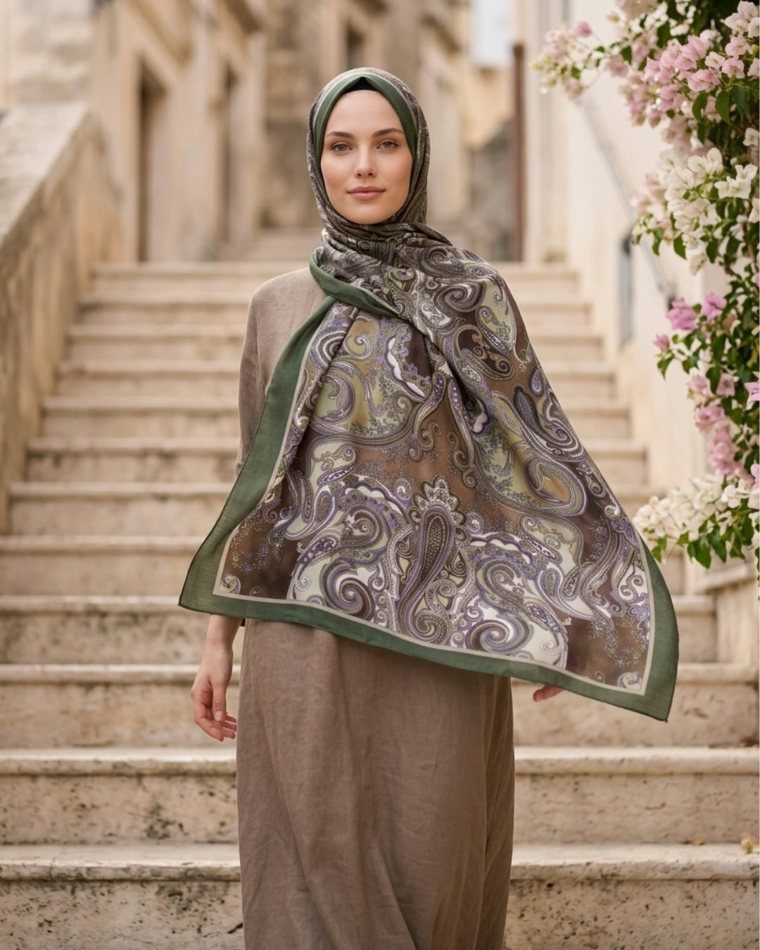Heritage Gazel Şal - Yeşil