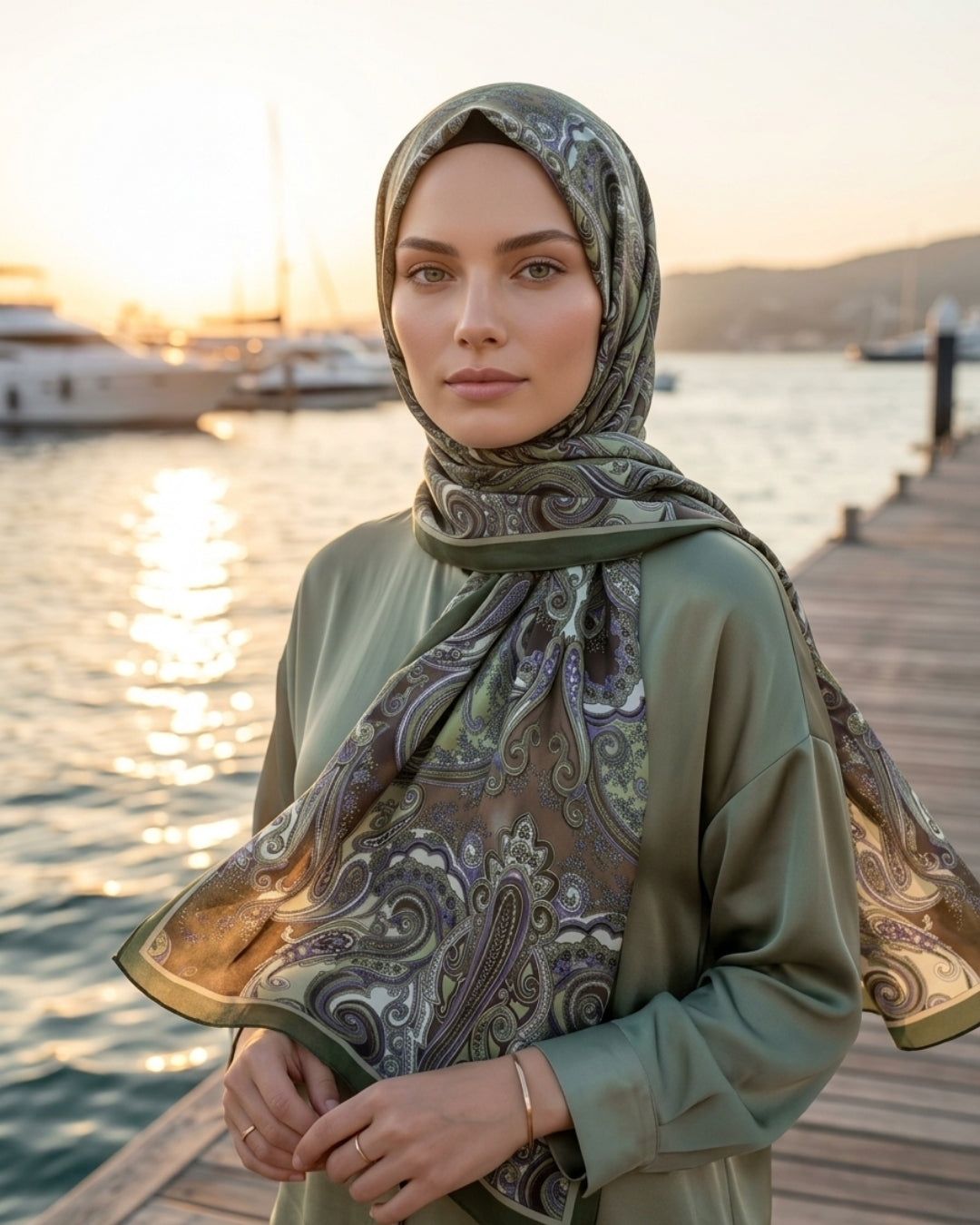 Heritage Gazel Şal - Yeşil