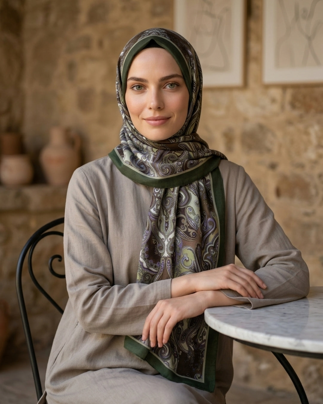 Heritage Gazel Şal - Yeşil