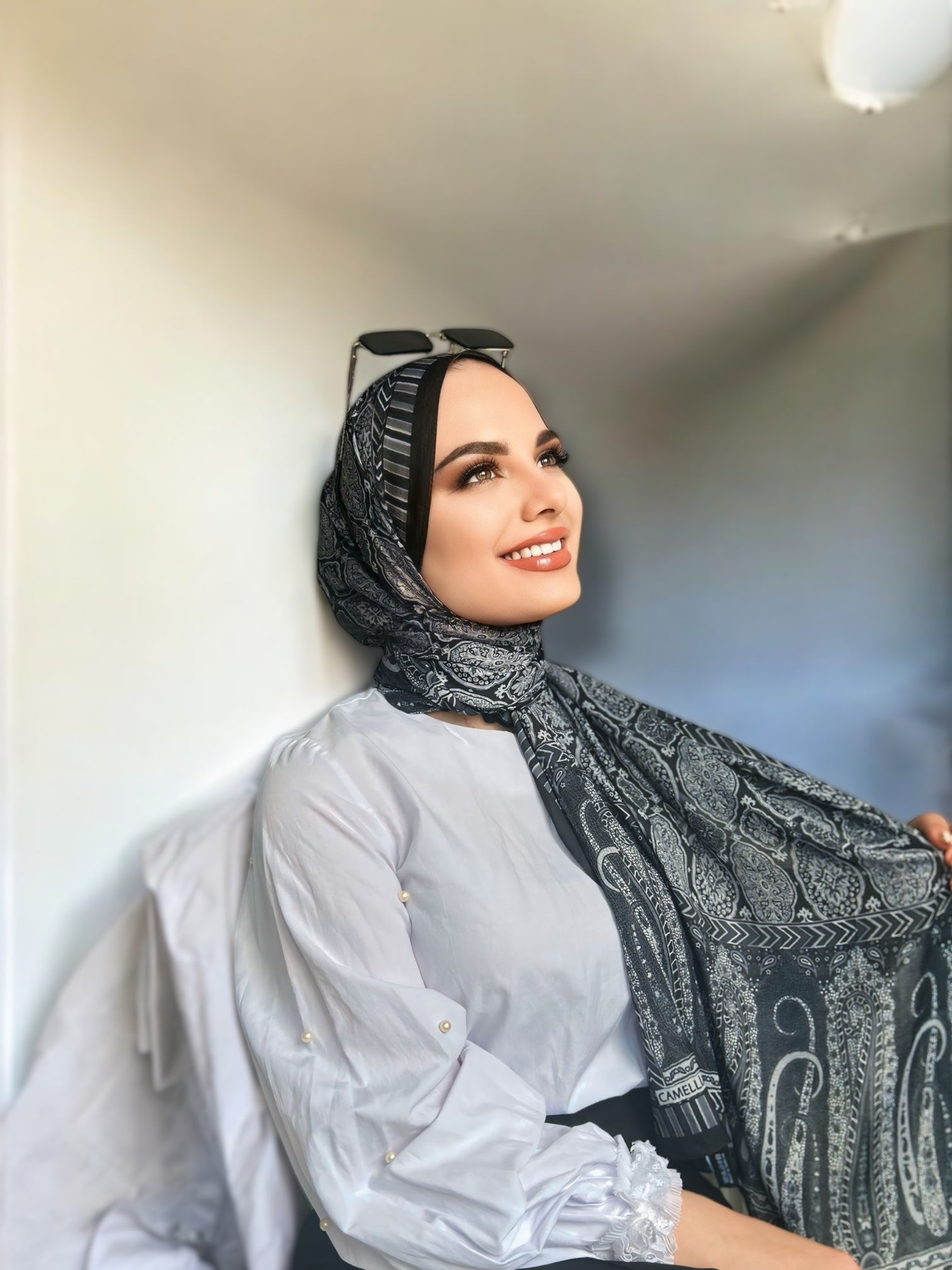Ethnic Crash Şal - Siyah
