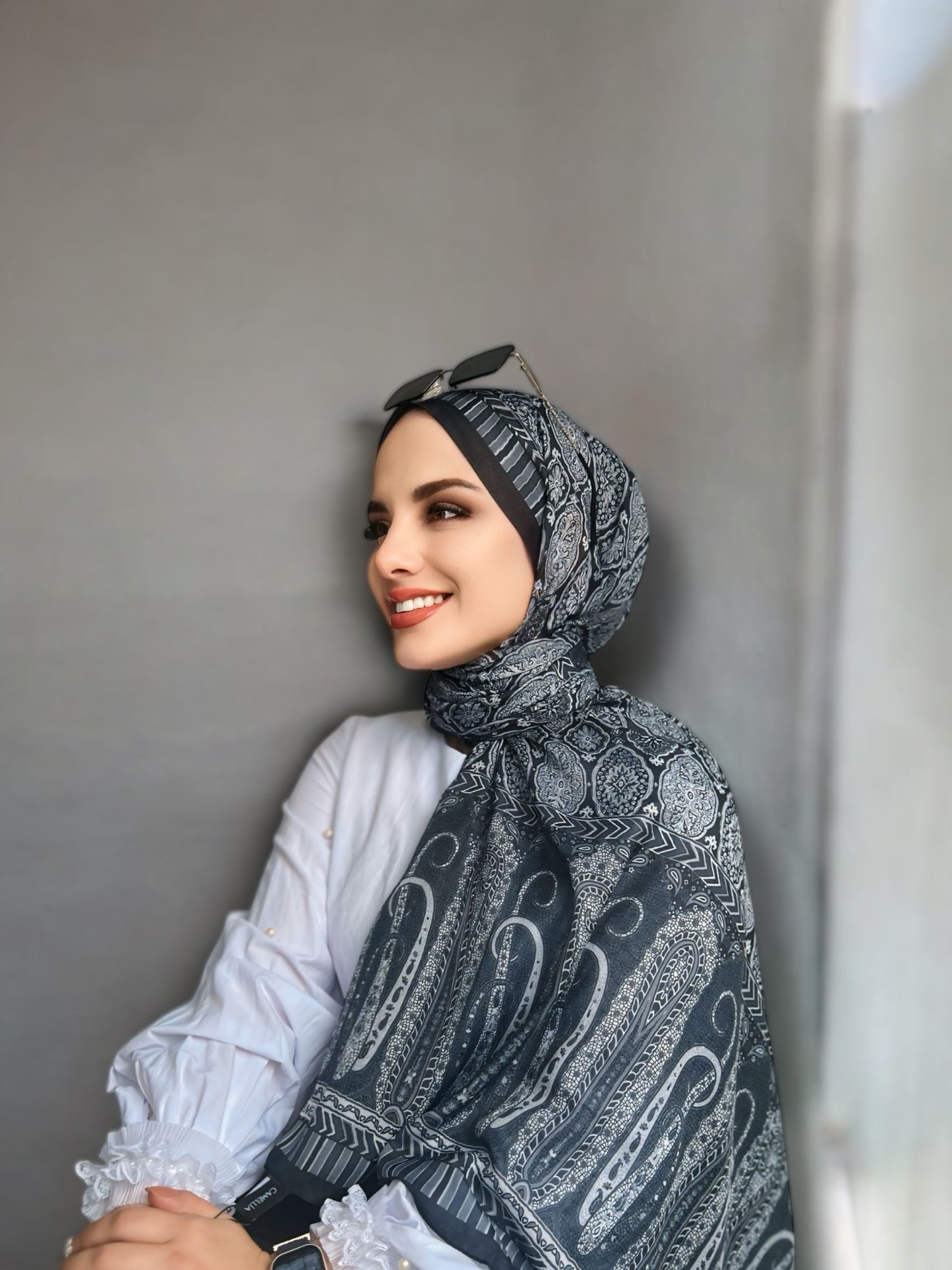 Ethnic Crash Şal - Siyah