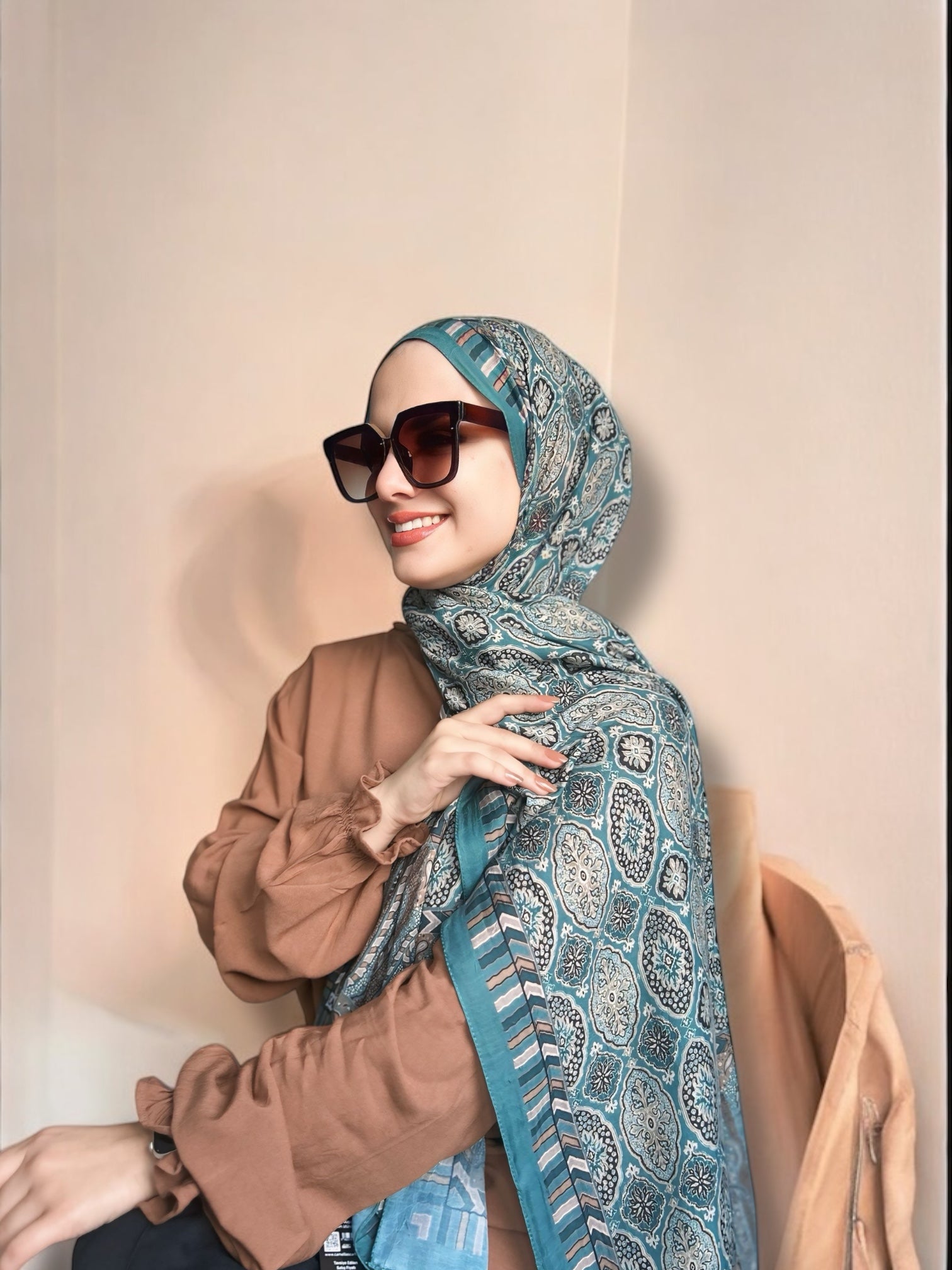 Ethnic Crash Şal - Mint