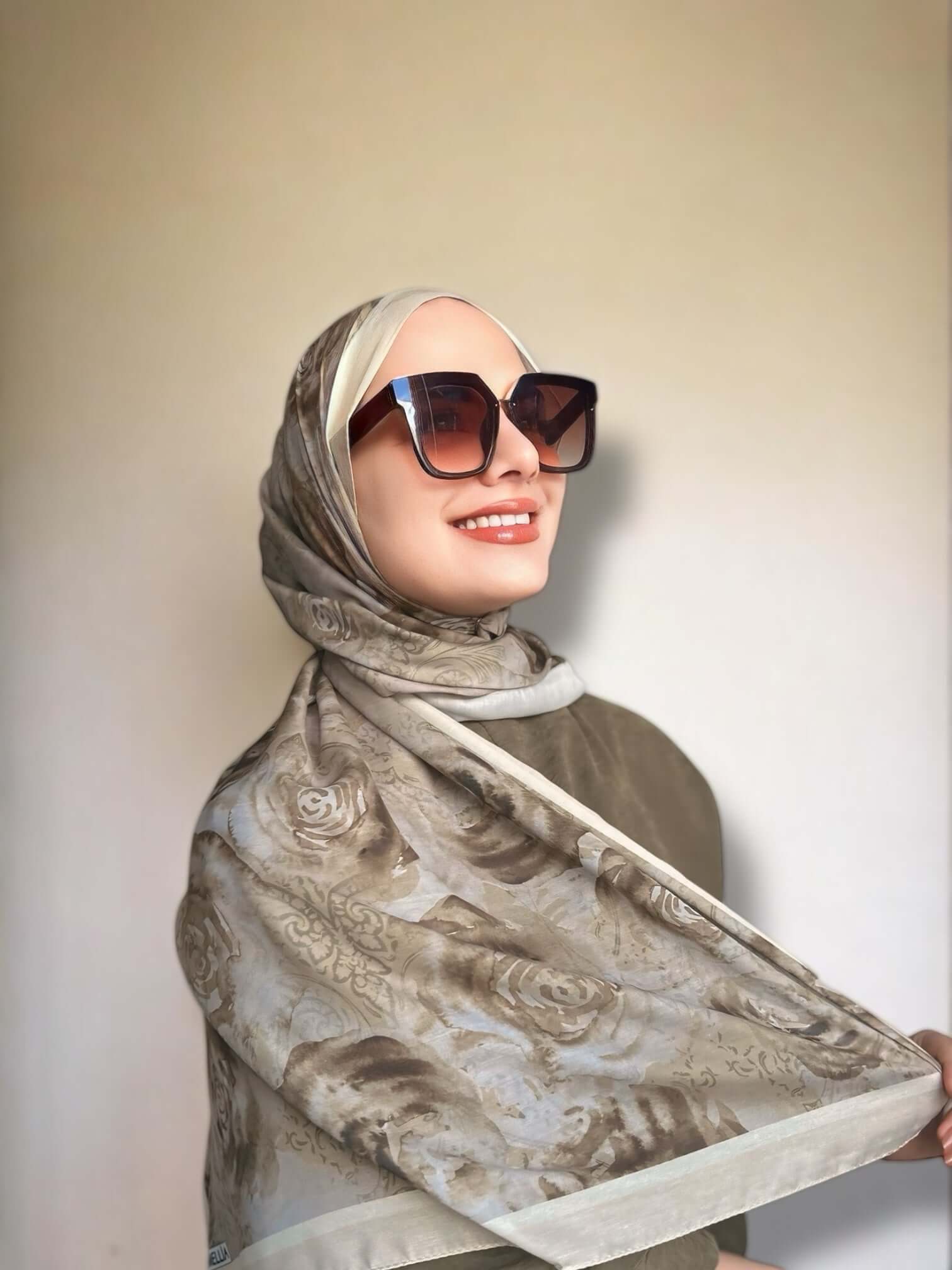 Rossa Desen Soft Şal - Bej
