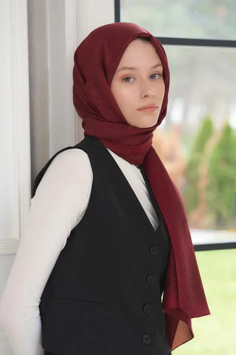 Heritage Saye Şal - Bordo