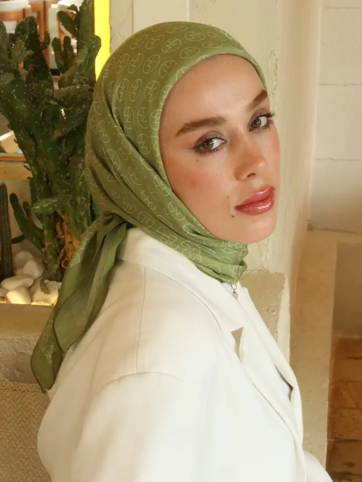 MK Pamuk Eşarp - Yeşil Çay