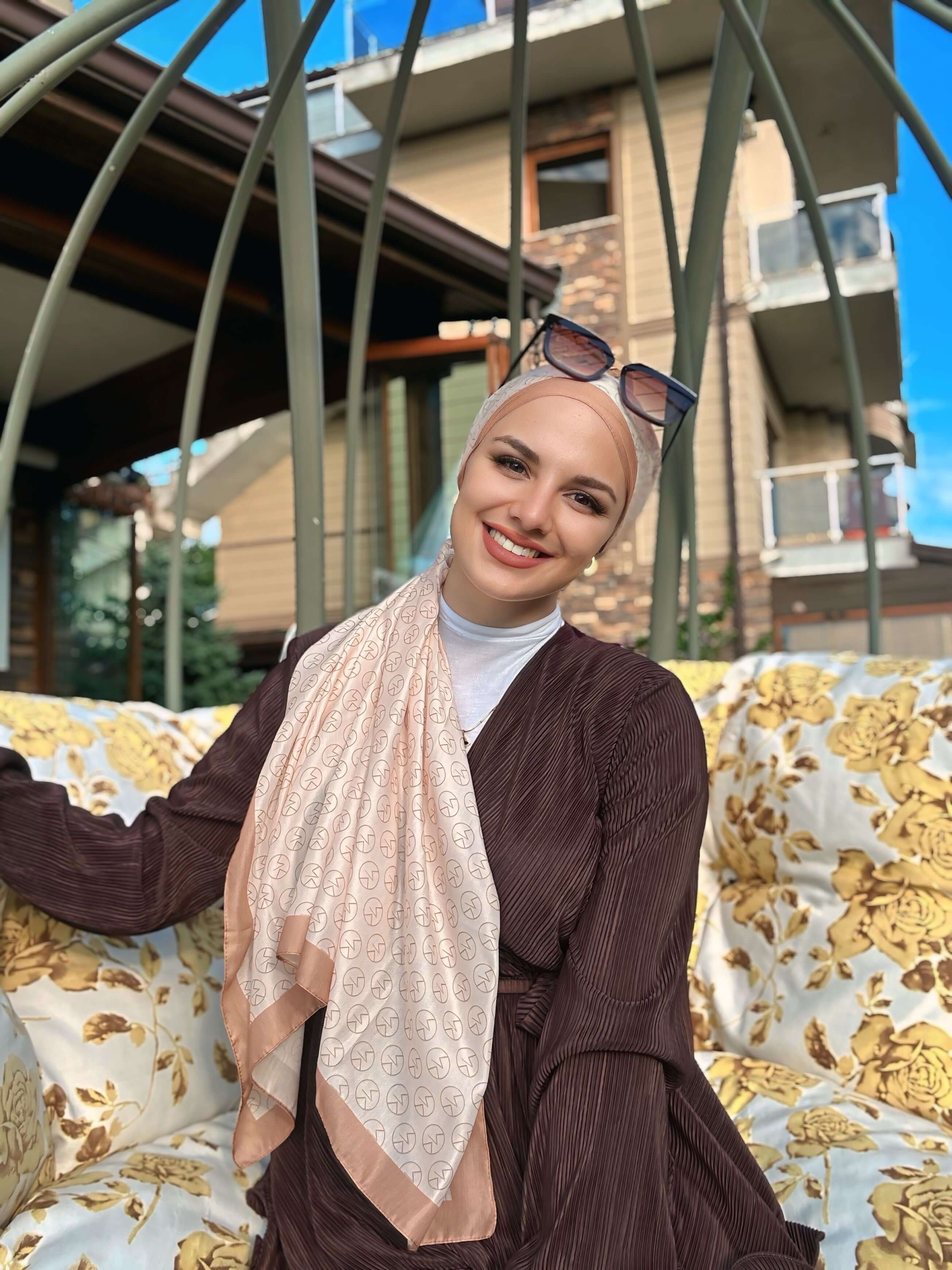 MK Pamuk Eşarp Krem Somon ile pastel tonlarda zarafet