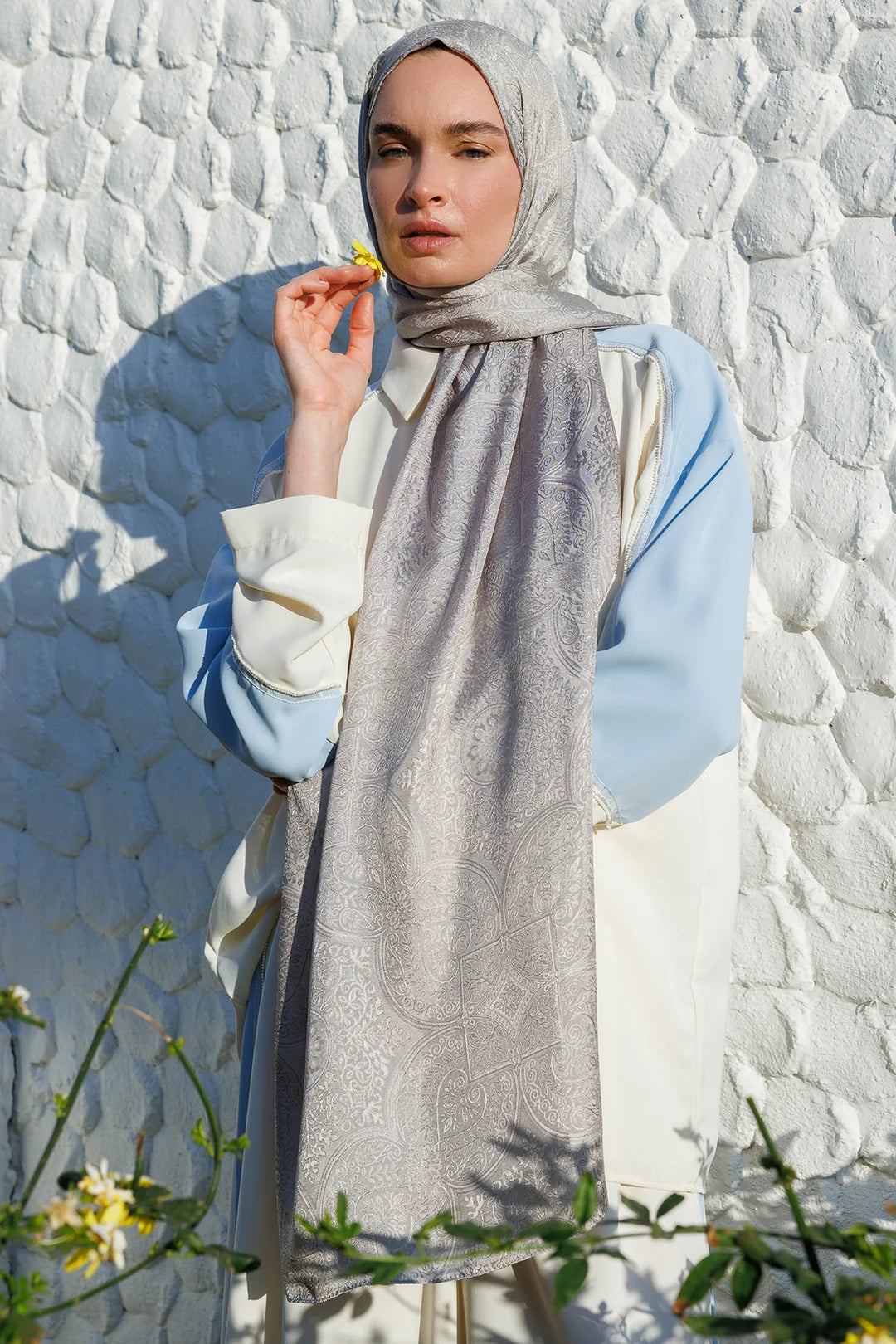 Vera Desen Shine Line Şal Vizon-Taş Rengi