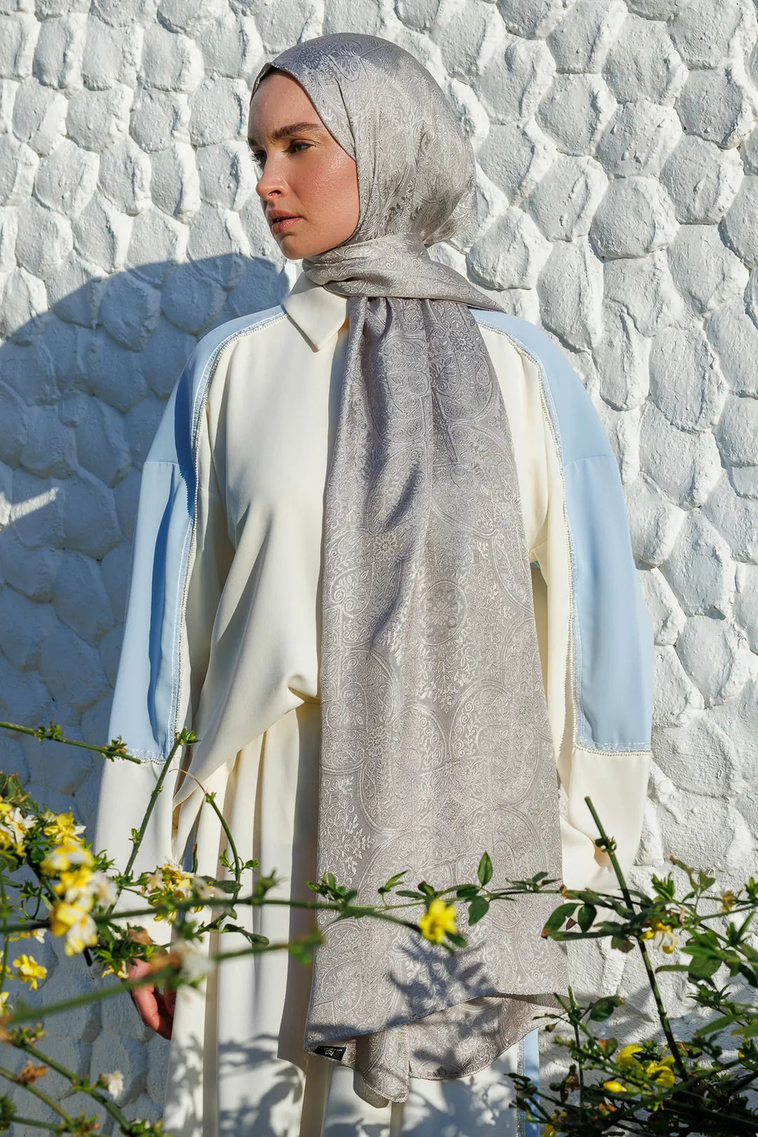 Vera Desen Shine Line Şal Vizon-Taş Rengi