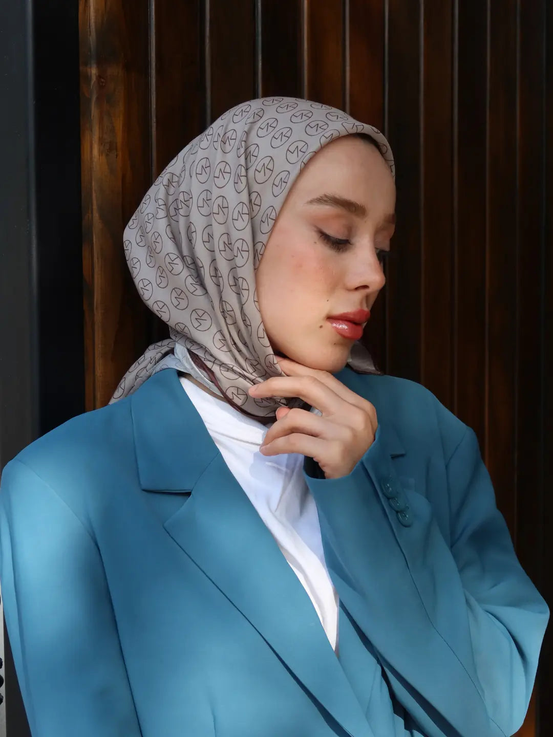 MK Pamuk Eşarp - Acı Kahve-Vizon