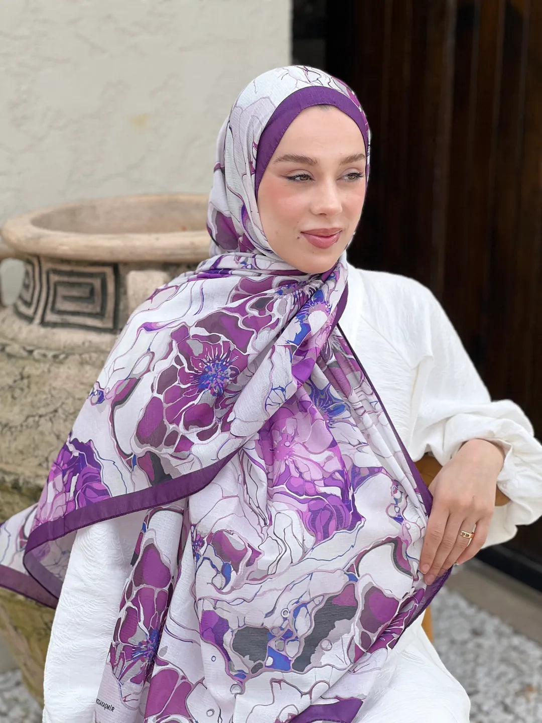 Alice Desen Lina Şal - Mürdüm