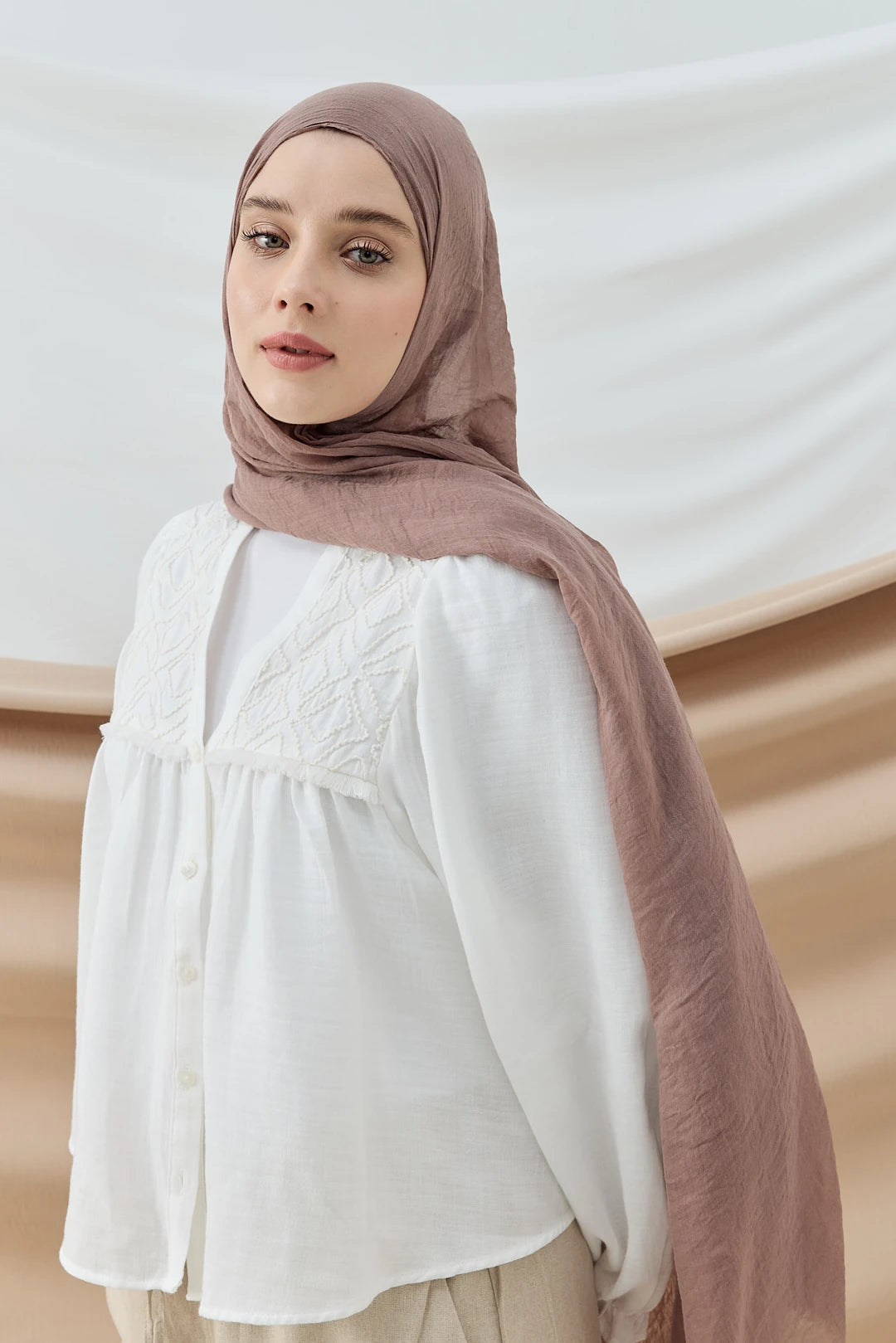 Aya Serisi Şal - Tozlu Kahve